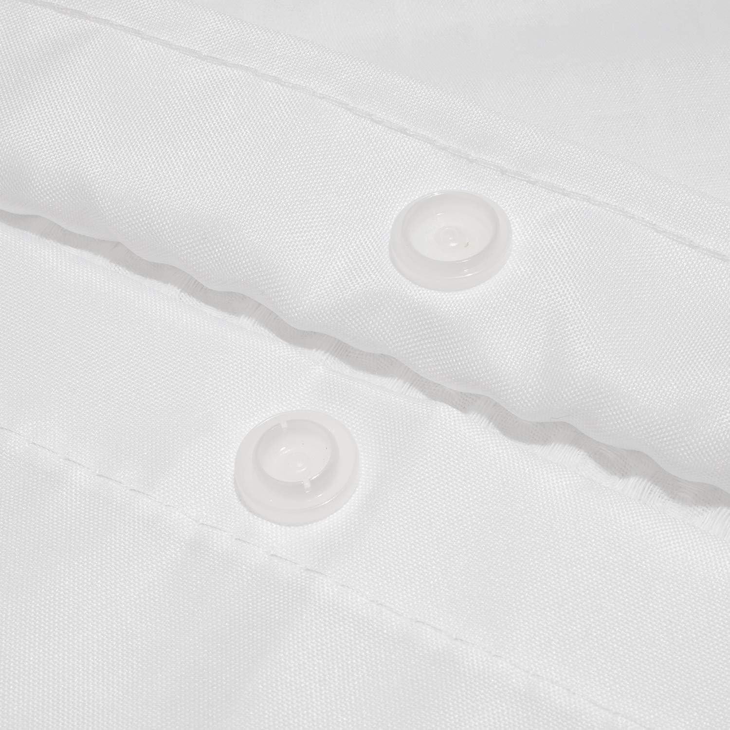 Cortina de Ducha Impermeable N&Y HOME 177.8x137.2 cm Blanca