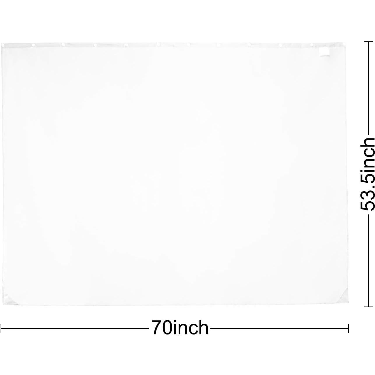 Cortina de Ducha Impermeable N&Y HOME 177.8x137.2 cm Blanca