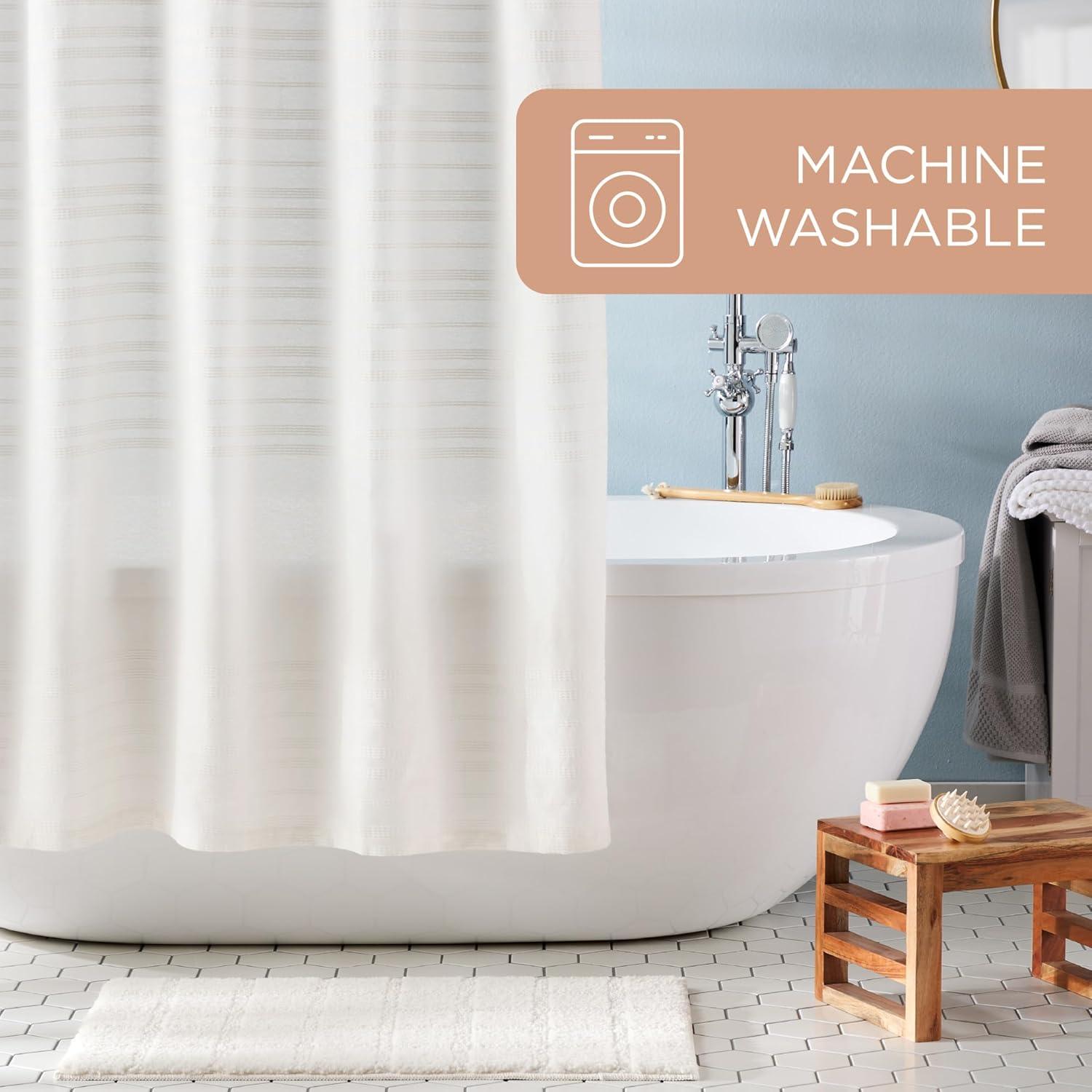 Cortina de Ducha Texturizada Town & Country Sophia 178x183 cm Blanca