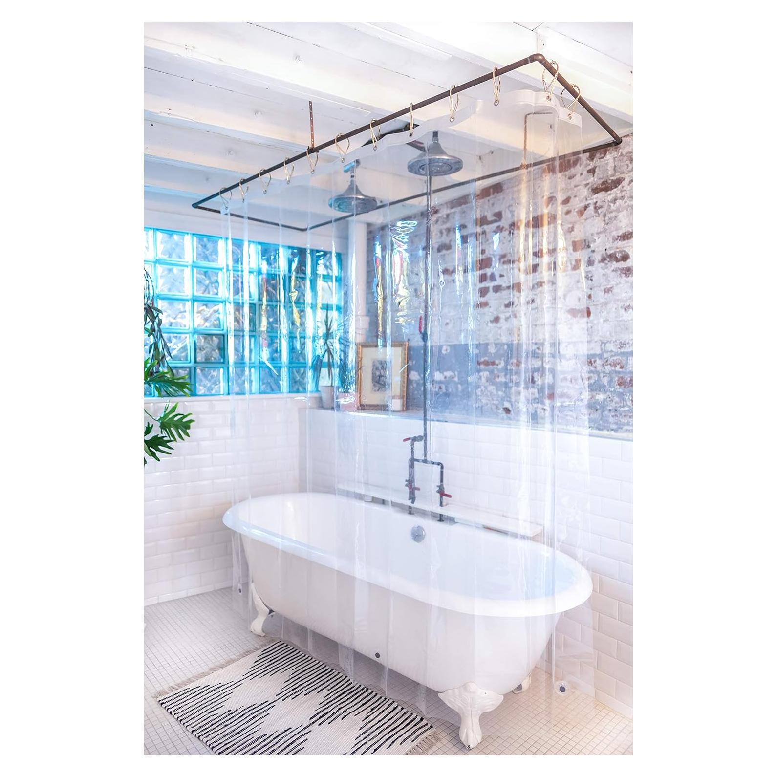 Forro de Cortina de Ducha PEVA Kent & West 72x72 cm Claro