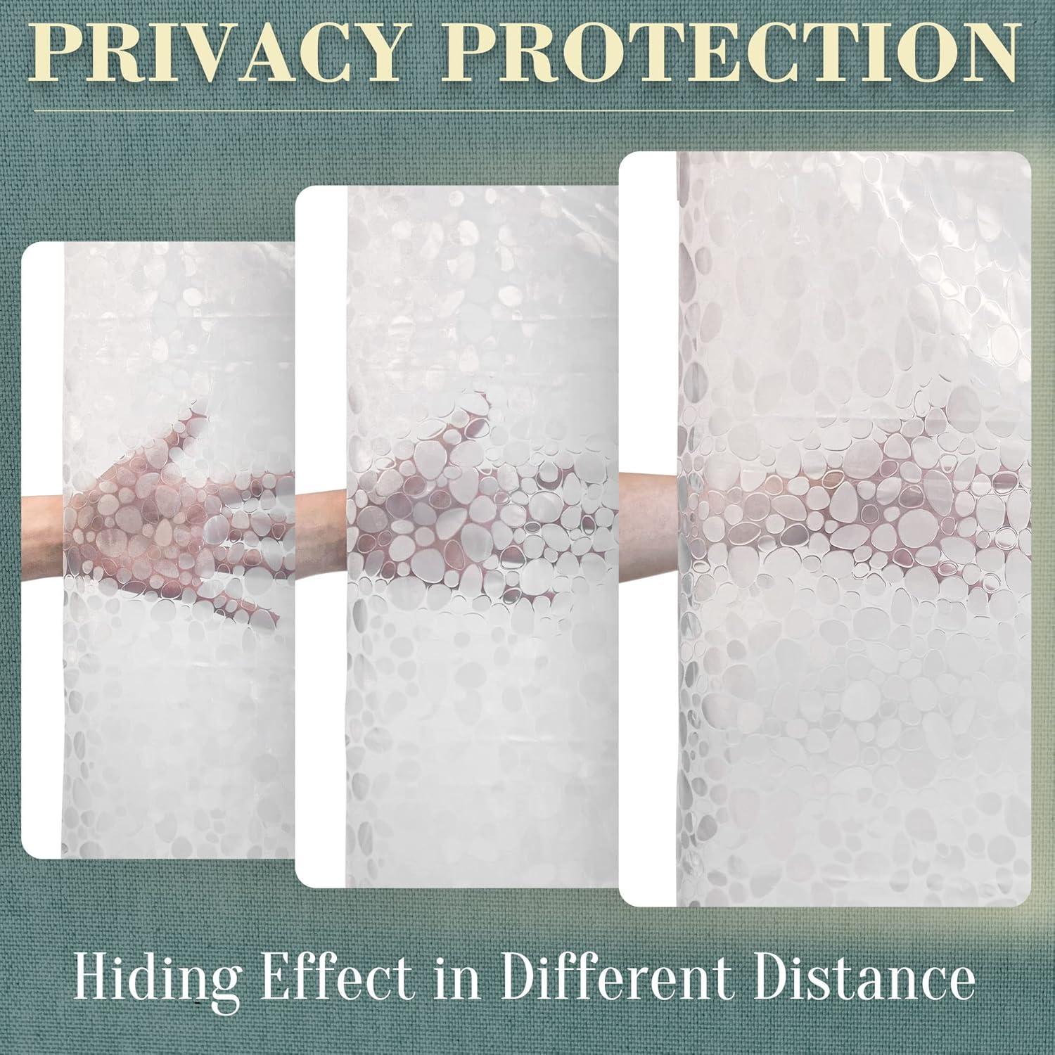 Cortina de Ducha EVA ABLUEN 180x188cm Impermeable Piedra