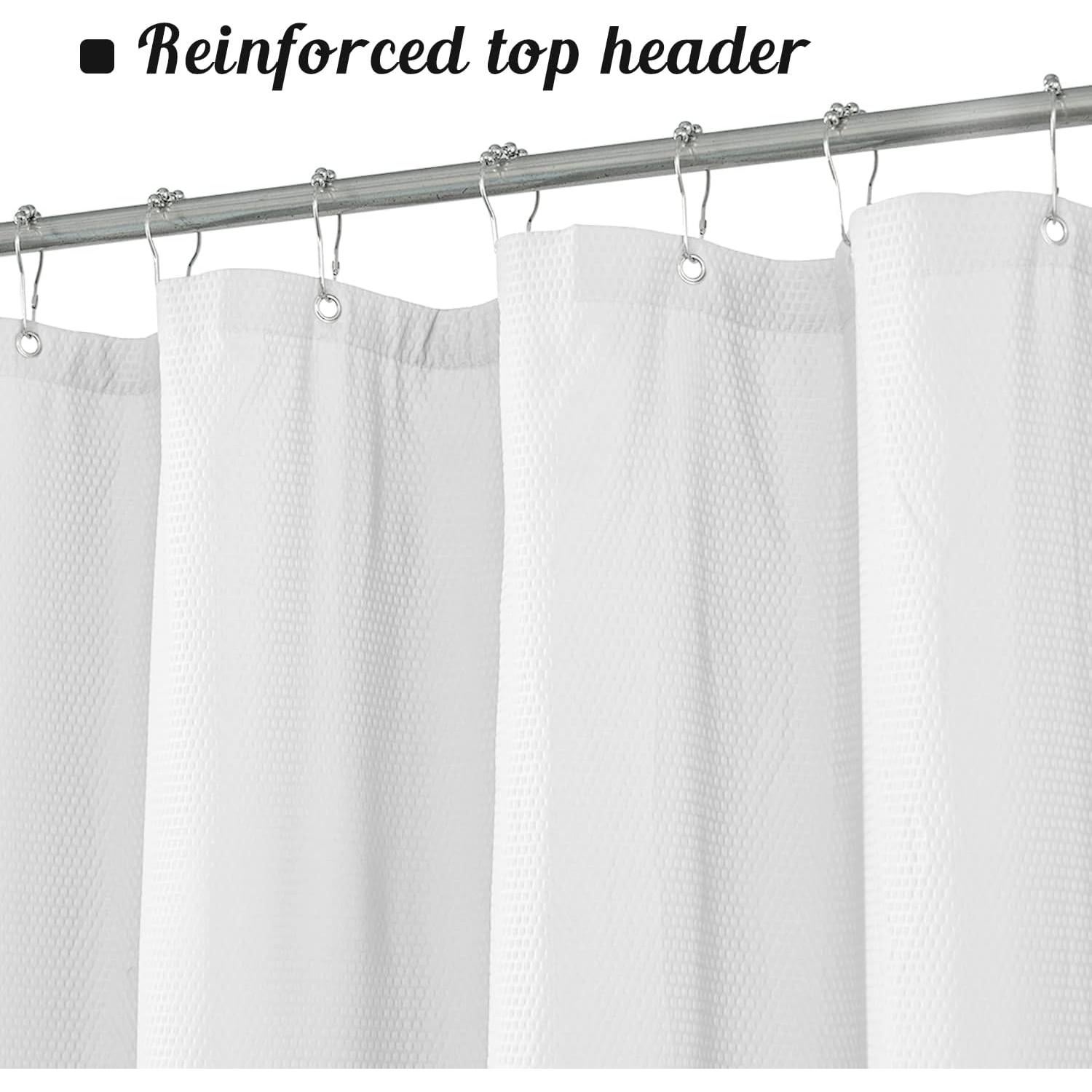 Cortina de Ducha Microfibra Sra. Awesome 180x244 cm Blanca