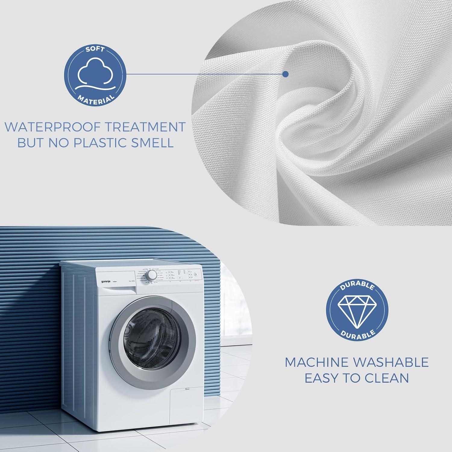 Forro de Ducha Impermeable Downluxe 178x183 cm Blanco