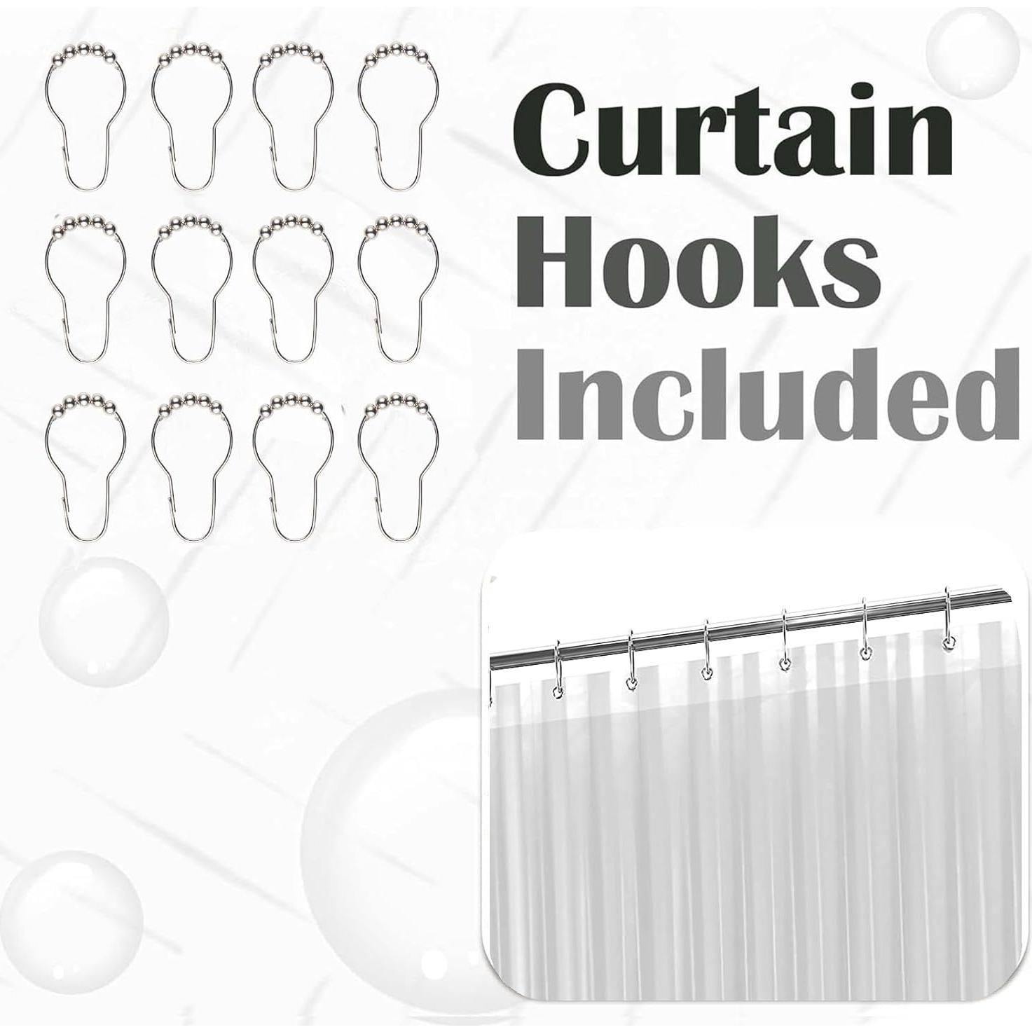 Cortina de Ducha Corta 60x60 cm GBYcLyw Transparente Impermeable