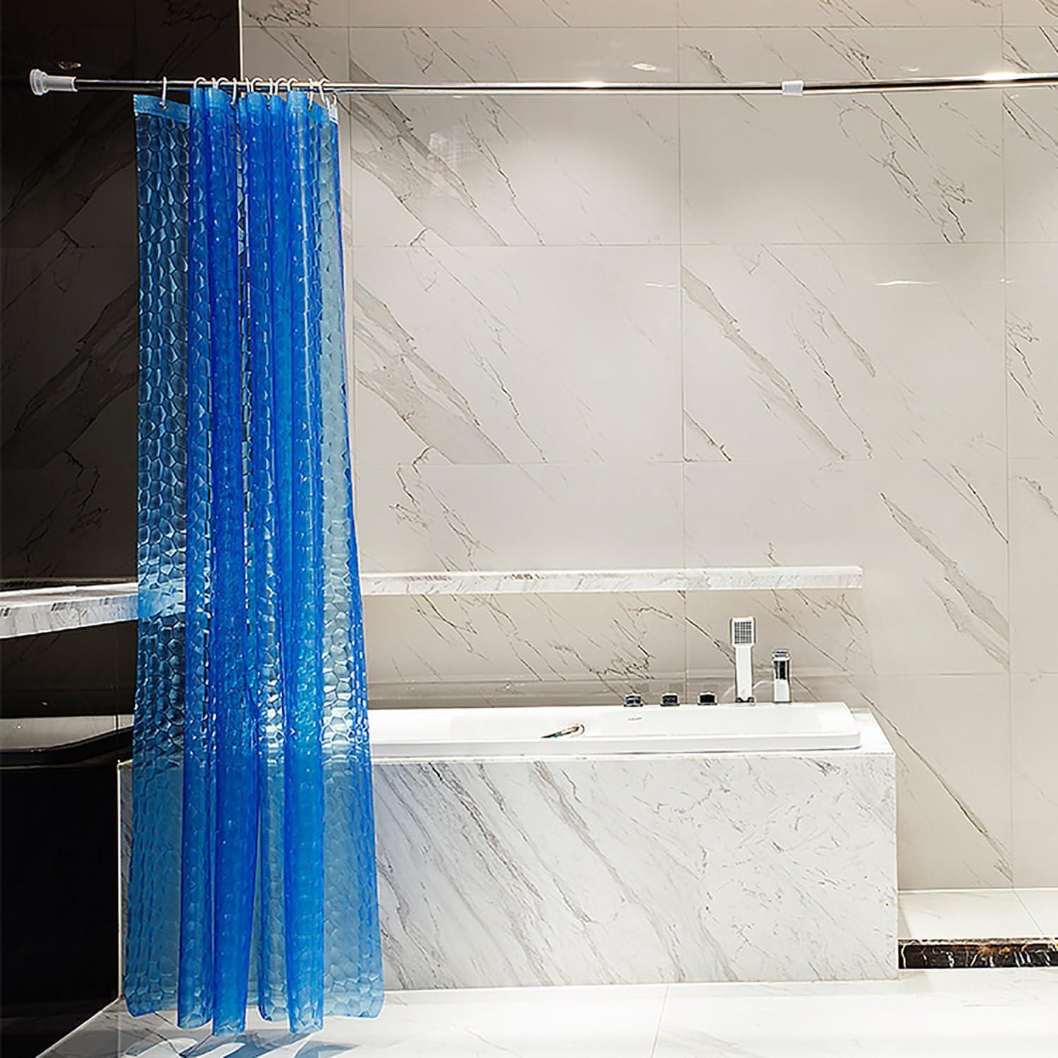 Forro de Ducha EVA LQFMEHOT 72x72cm Impermeable Azul