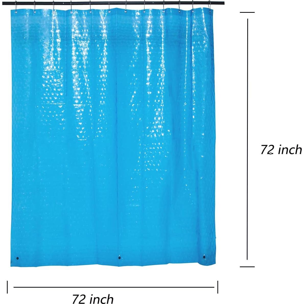 Forro de Ducha EVA LQFMEHOT 72x72cm Impermeable Azul