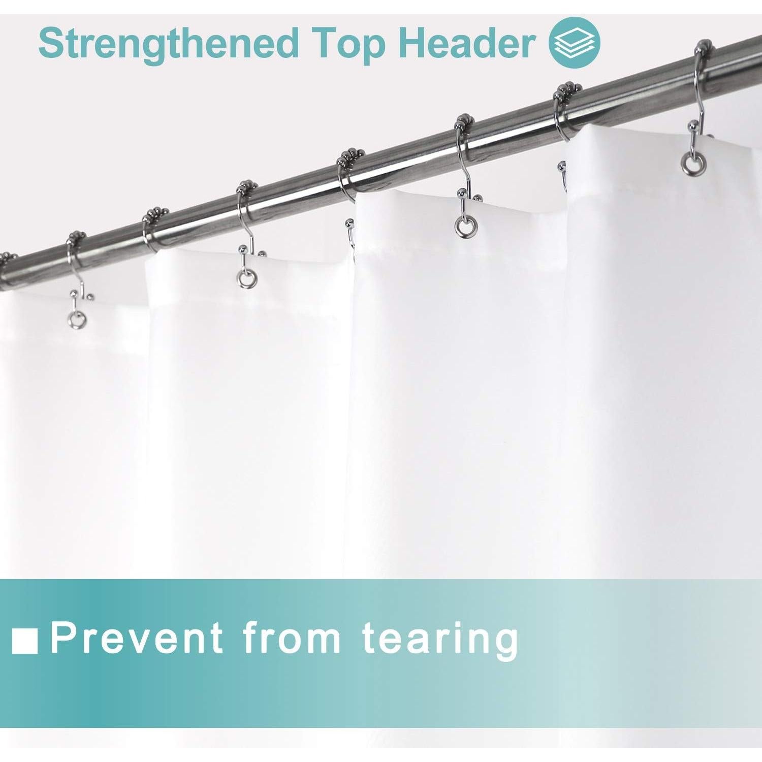 Cortina de Ducha Impermeable Sra Asombrosa 182.88x182.88 cm Blanca