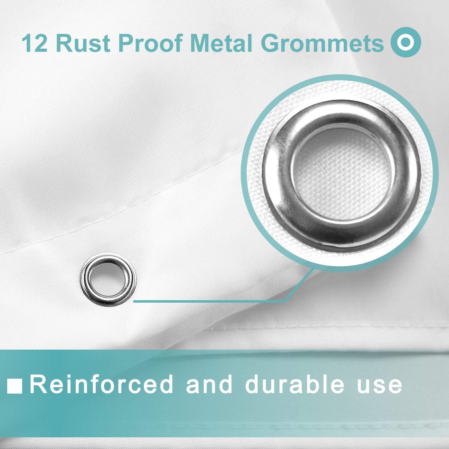 Cortina de Ducha Impermeable Sra Asombrosa 182.88x182.88 cm Blanca