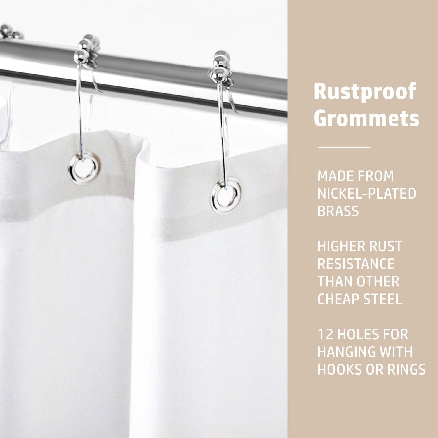 Funda de Ducha Impermeable Felisa 182.88x182.88 cm Blanca