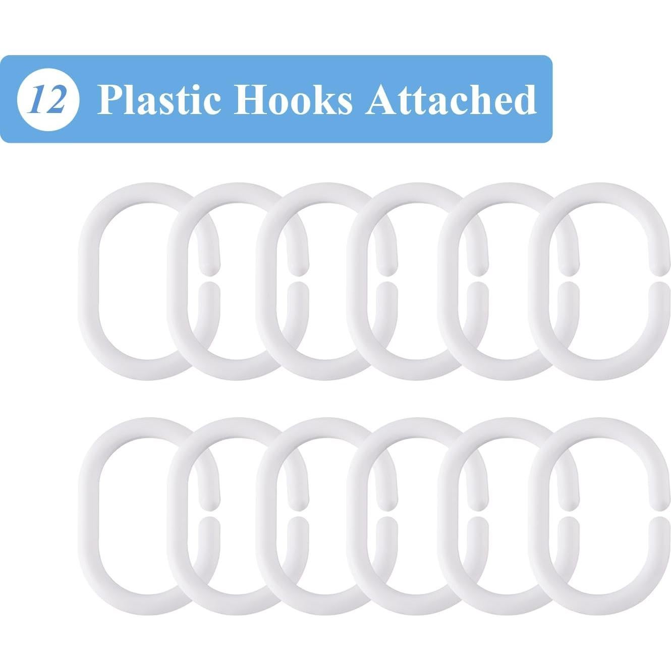 Forro de Ducha Transparente WellColor 183x191 cm PEVA Impermeable