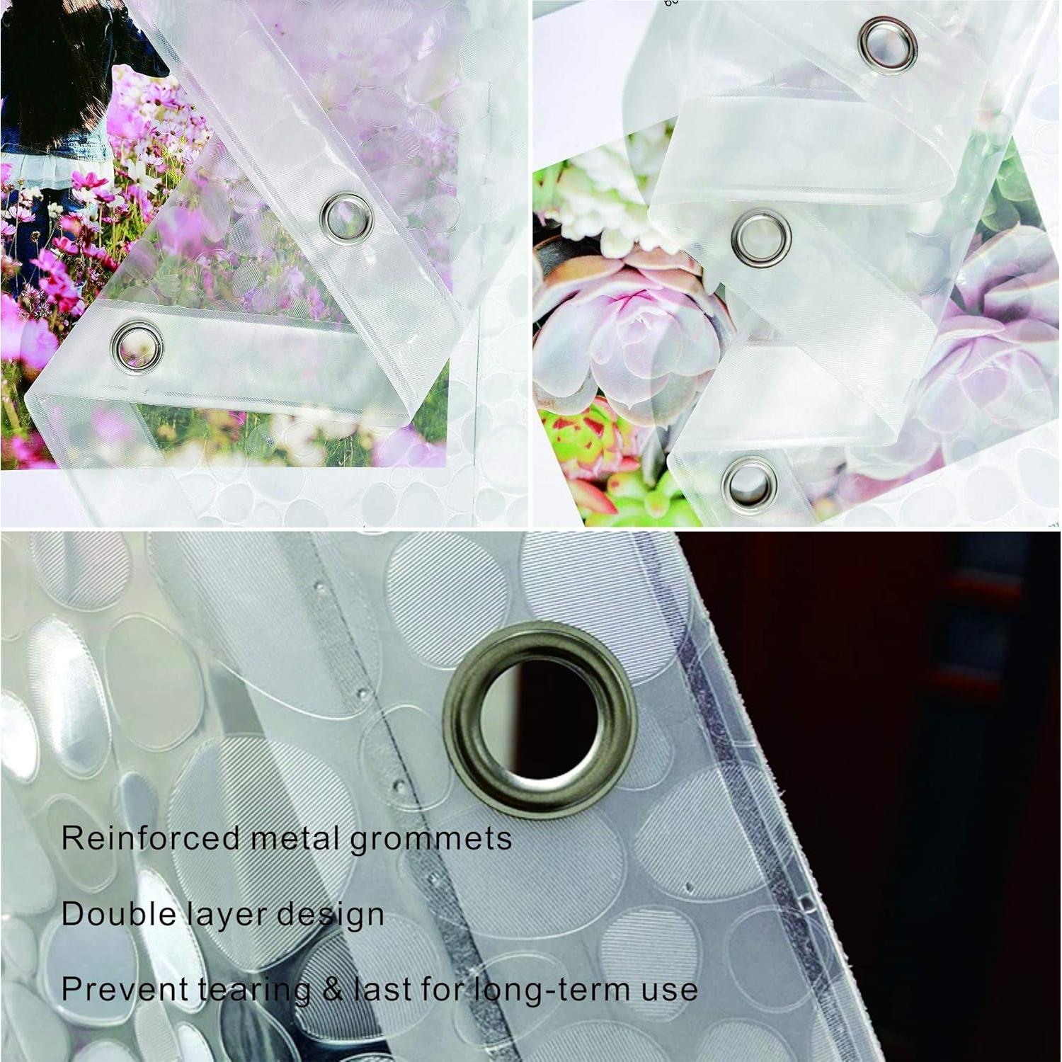 Forro de Cortina de Ducha SUJAYU 182.88x182.88 cm Semitransparente