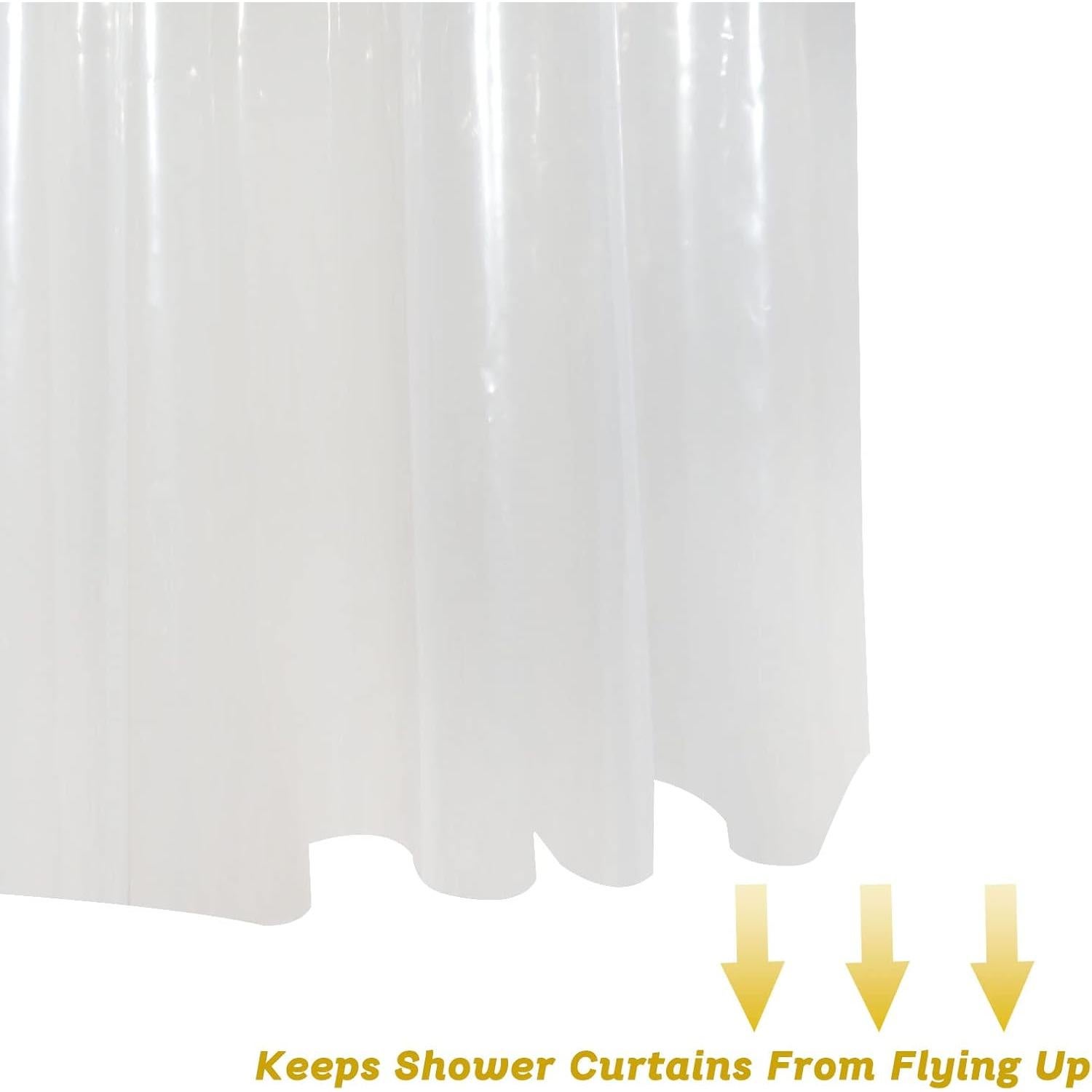 Cortina de Ducha YISURE Transparente 182.88x187.96 cm Impermeable