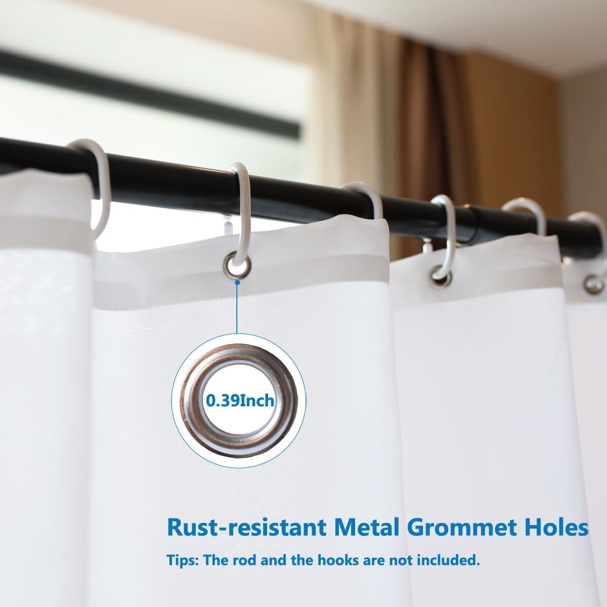 Cortina de Ducha Vosign 182.88x152.4 cm Blanca Impermeable