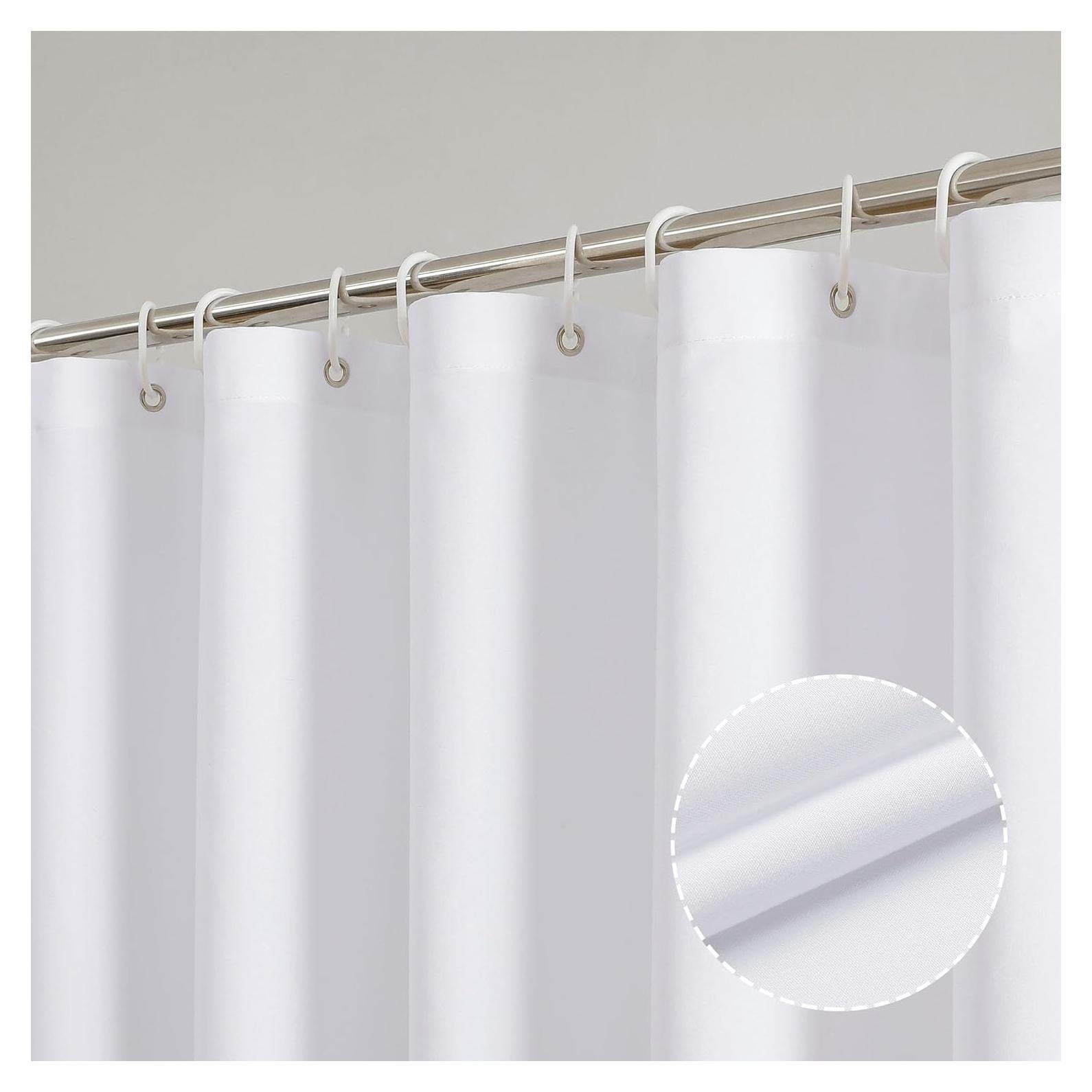 Cortina de Ducha Blanca OVZME 183x183 cm Tela Repelente