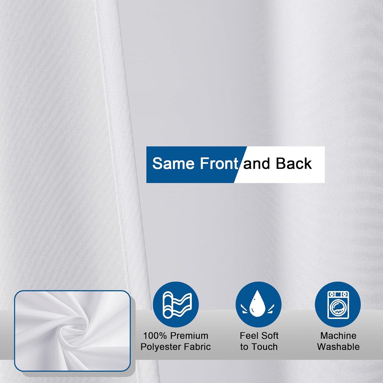 Cortina de Ducha Blanca OVZME 183x183 cm Tela Repelente