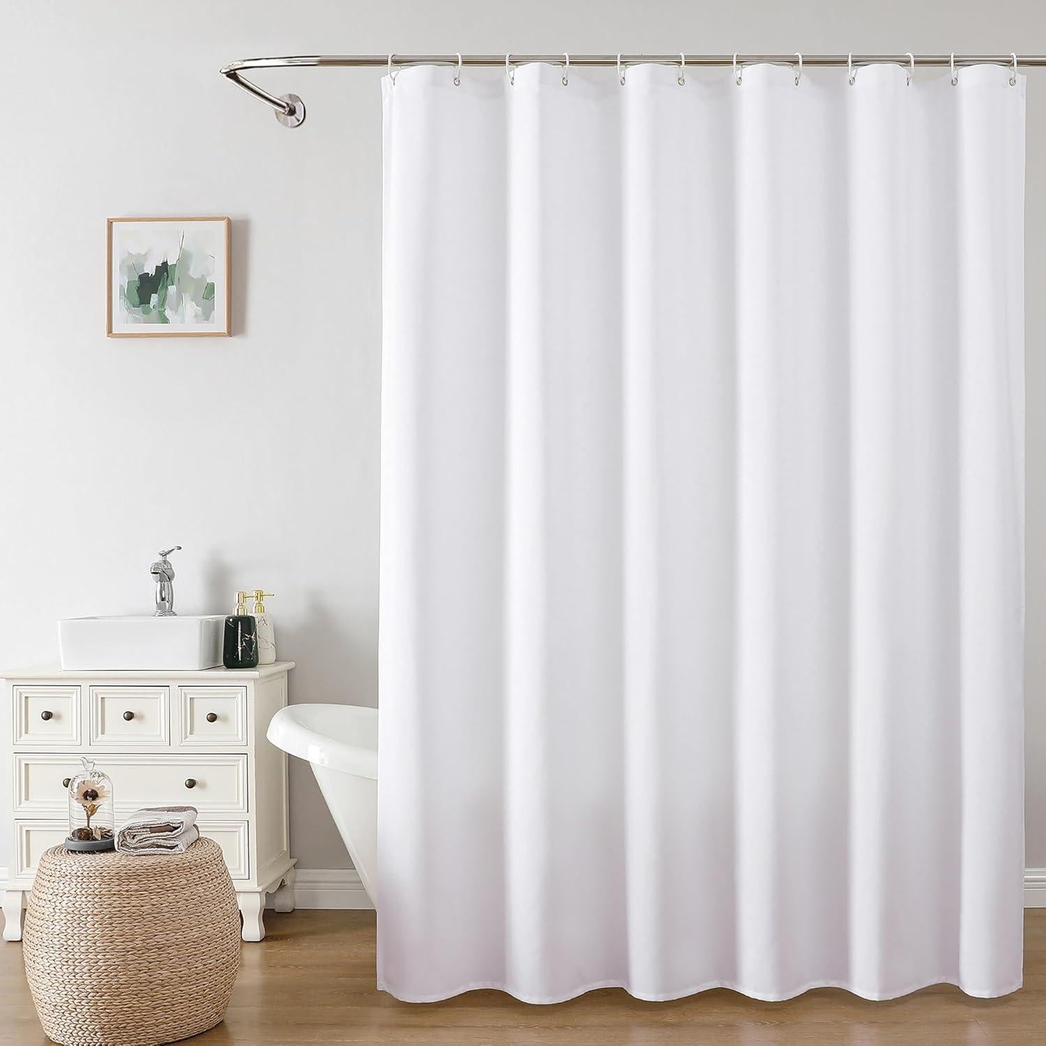 Cortina de Ducha Blanca OVZME 183x183 cm Tela Repelente