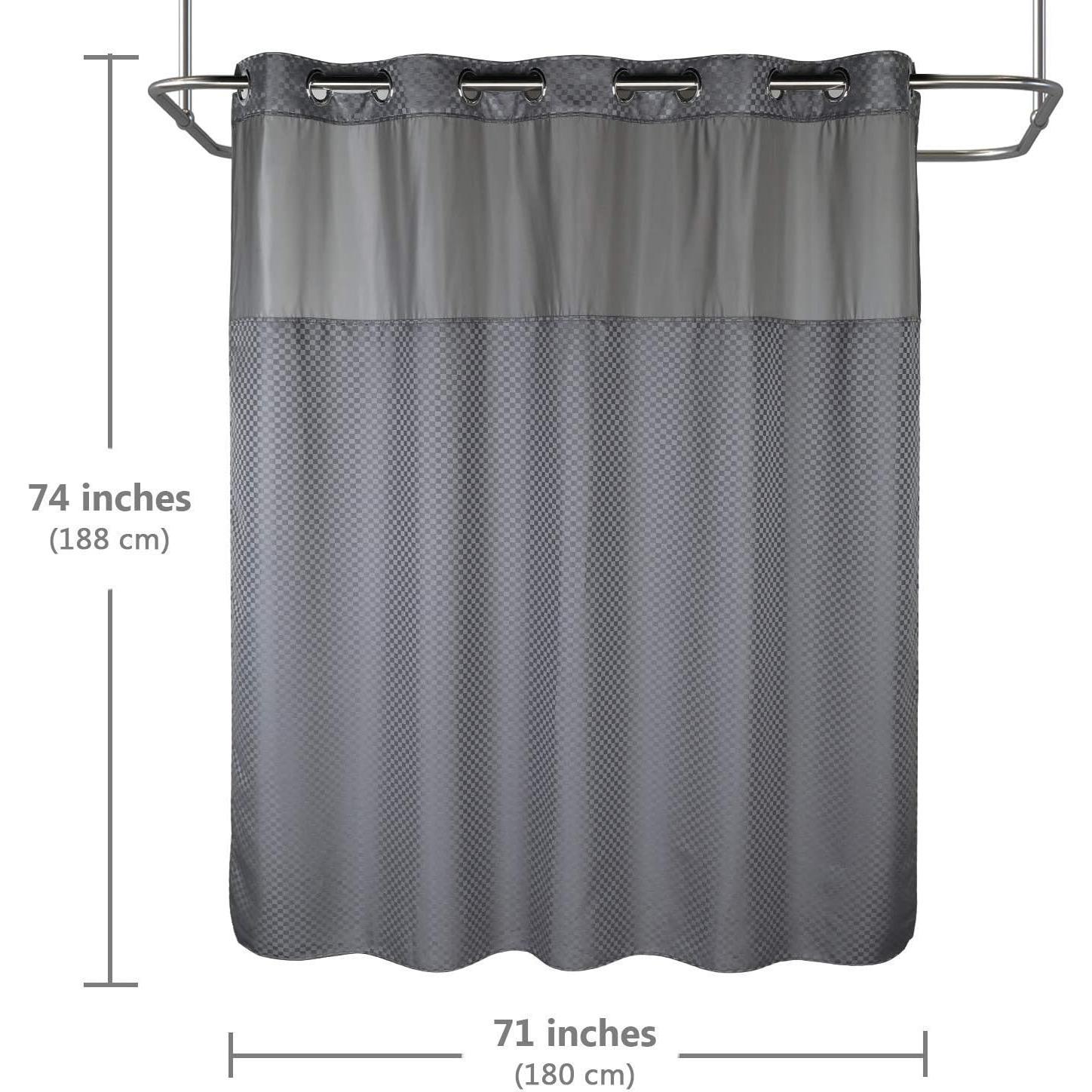 Cortina de Ducha Lagute Sin Ganchos 180x188 cm Gris