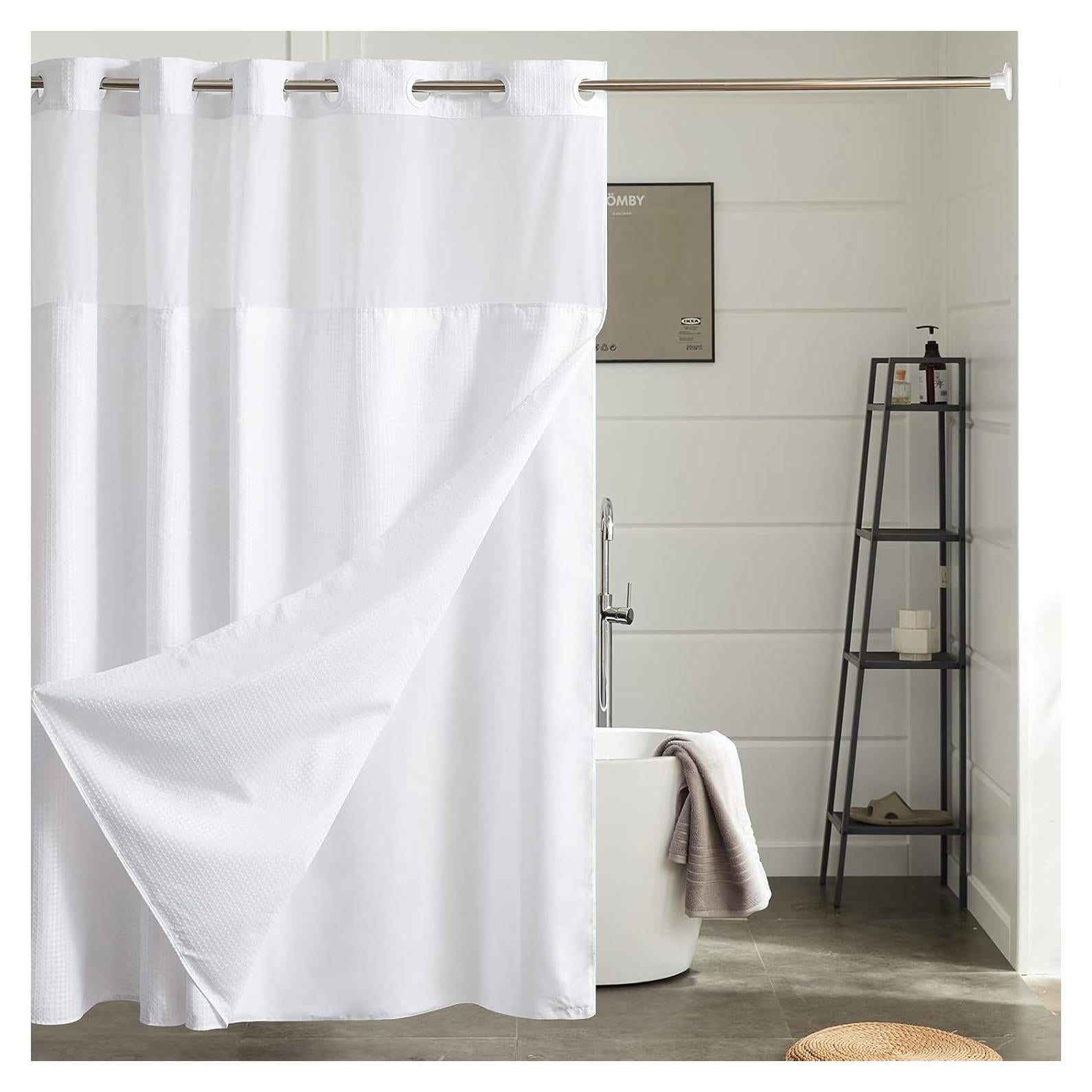 Cortina de Ducha Furlinic Blanca Sin Ganchos 180x198 cm