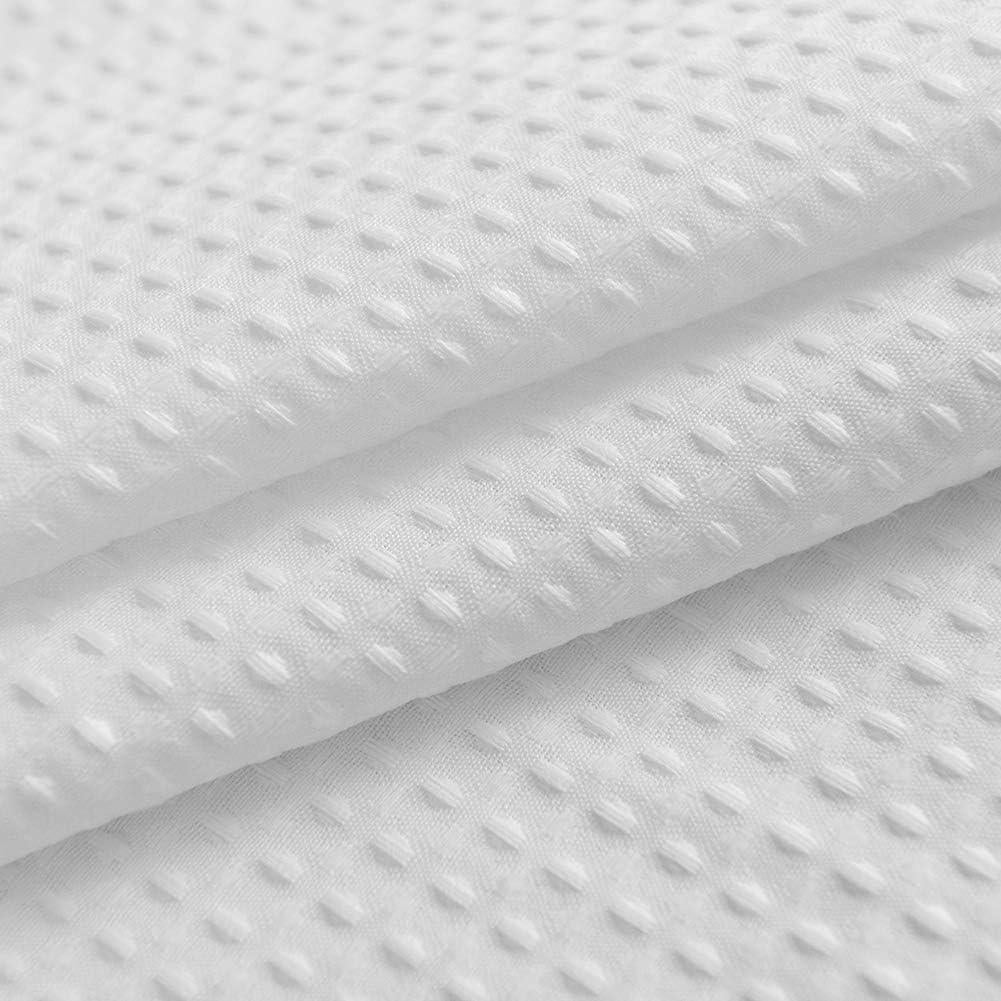 Cortina de Ducha Barossa Design 54x72 cm Tela Waffle Blanca