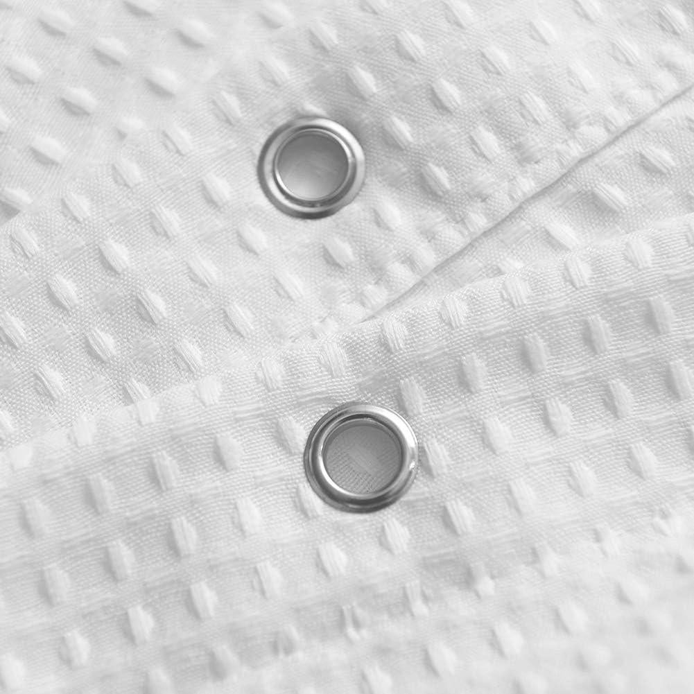 Cortina de Ducha Barossa Design 54x72 cm Tela Waffle Blanca