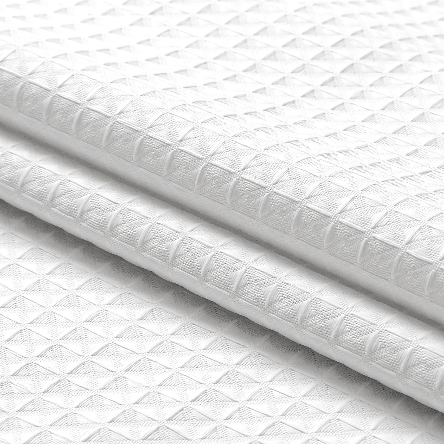 Cortina de Ducha Miss Selectex Waffle Blanca 183x183 cm Impermeable