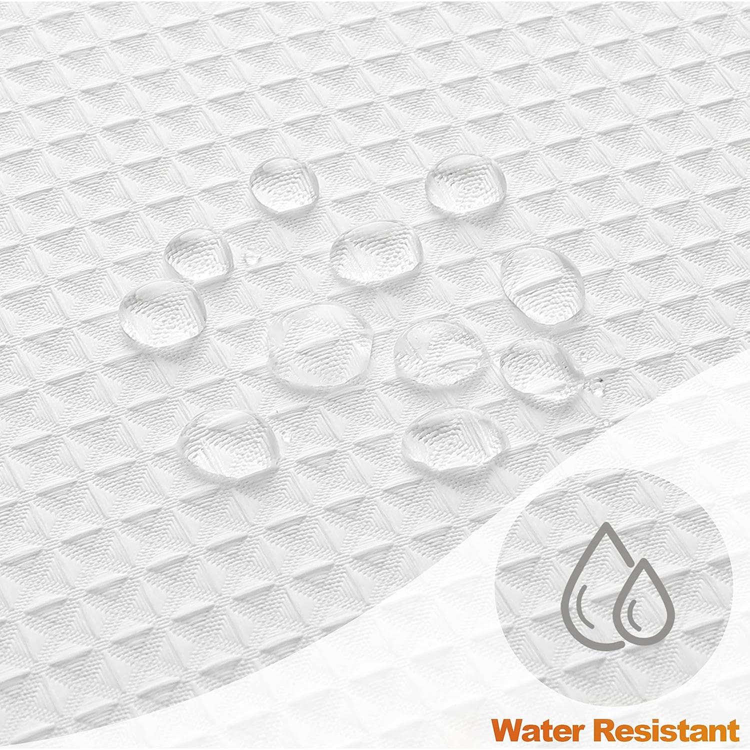 Cortina de Ducha Miss Selectex Waffle Blanca 183x183 cm Impermeable