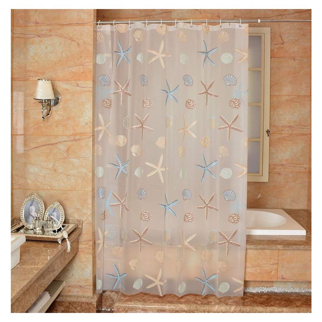 Cortina de Ducha Ufatansy Estrella de Mar 180x180 cm Impermeable