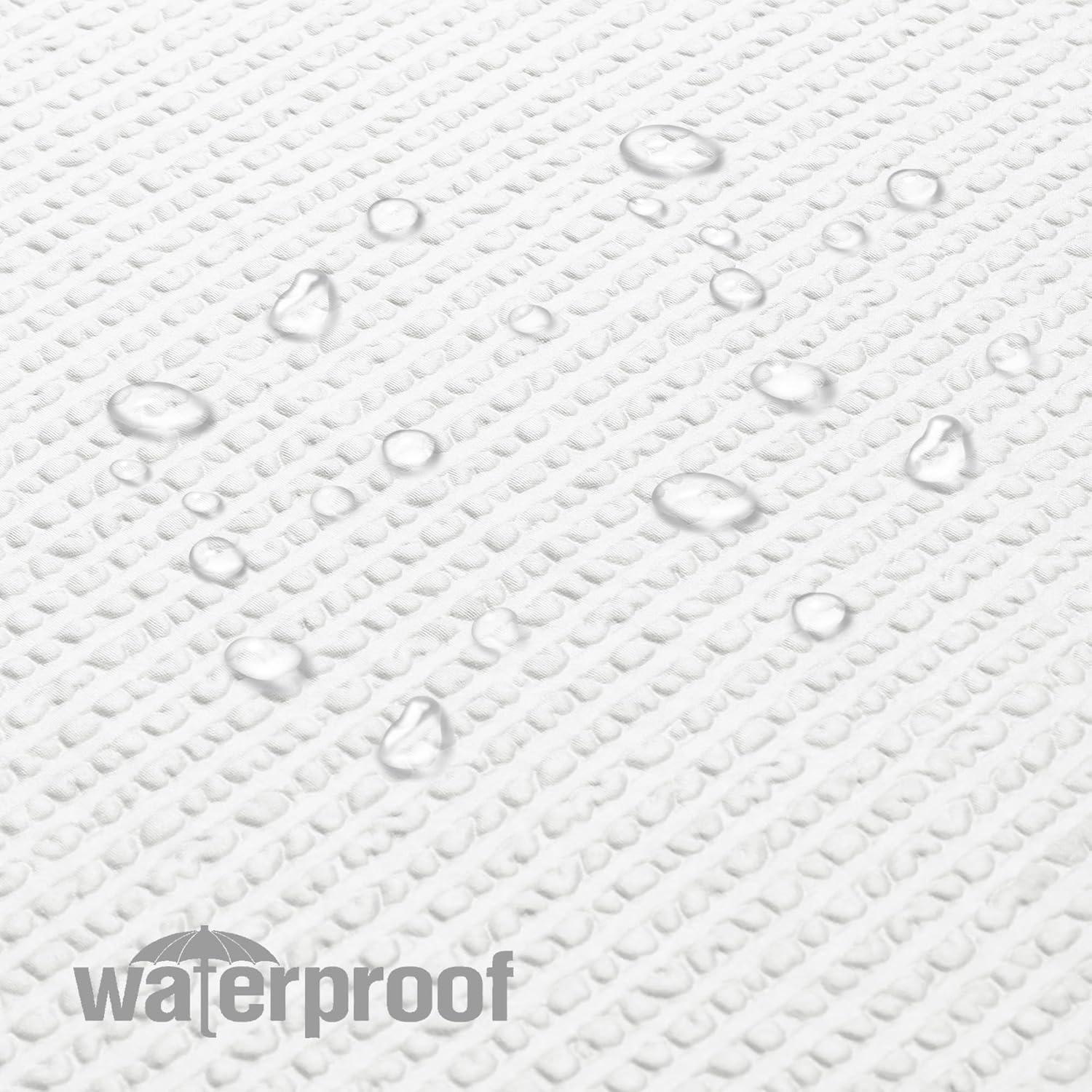 Cortina de Ducha OVZME 182.88x182.88 cm Blanca Texturizada