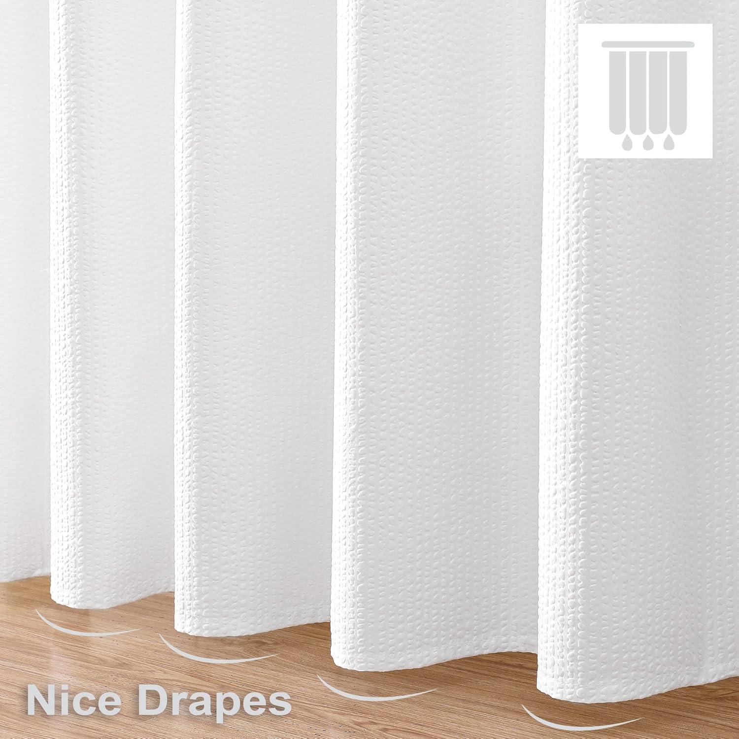 Cortina de Ducha OVZME 182.88x182.88 cm Blanca Texturizada