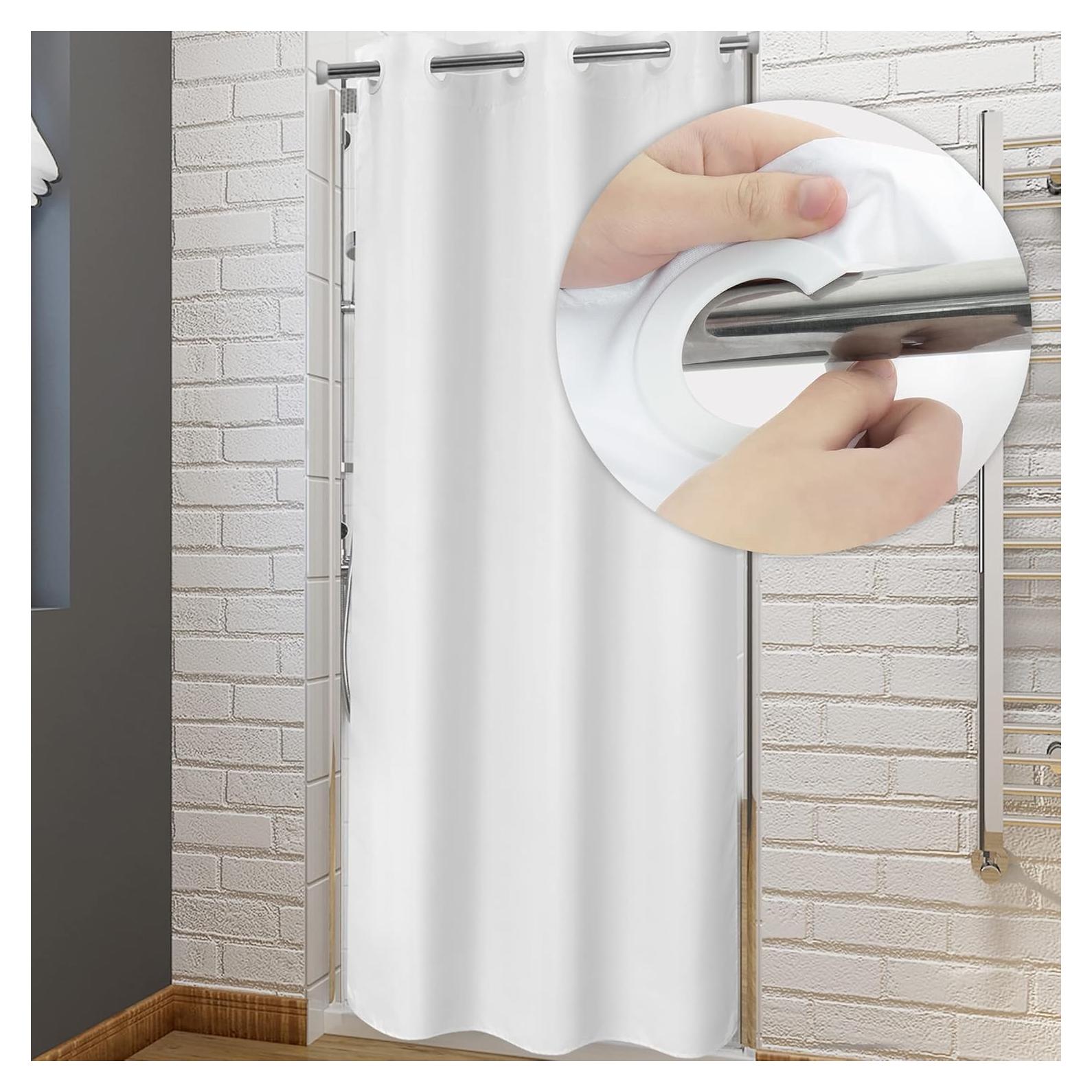 Cortina de Ducha River Dream 91.44x187.96 cm Impermeable Blanca