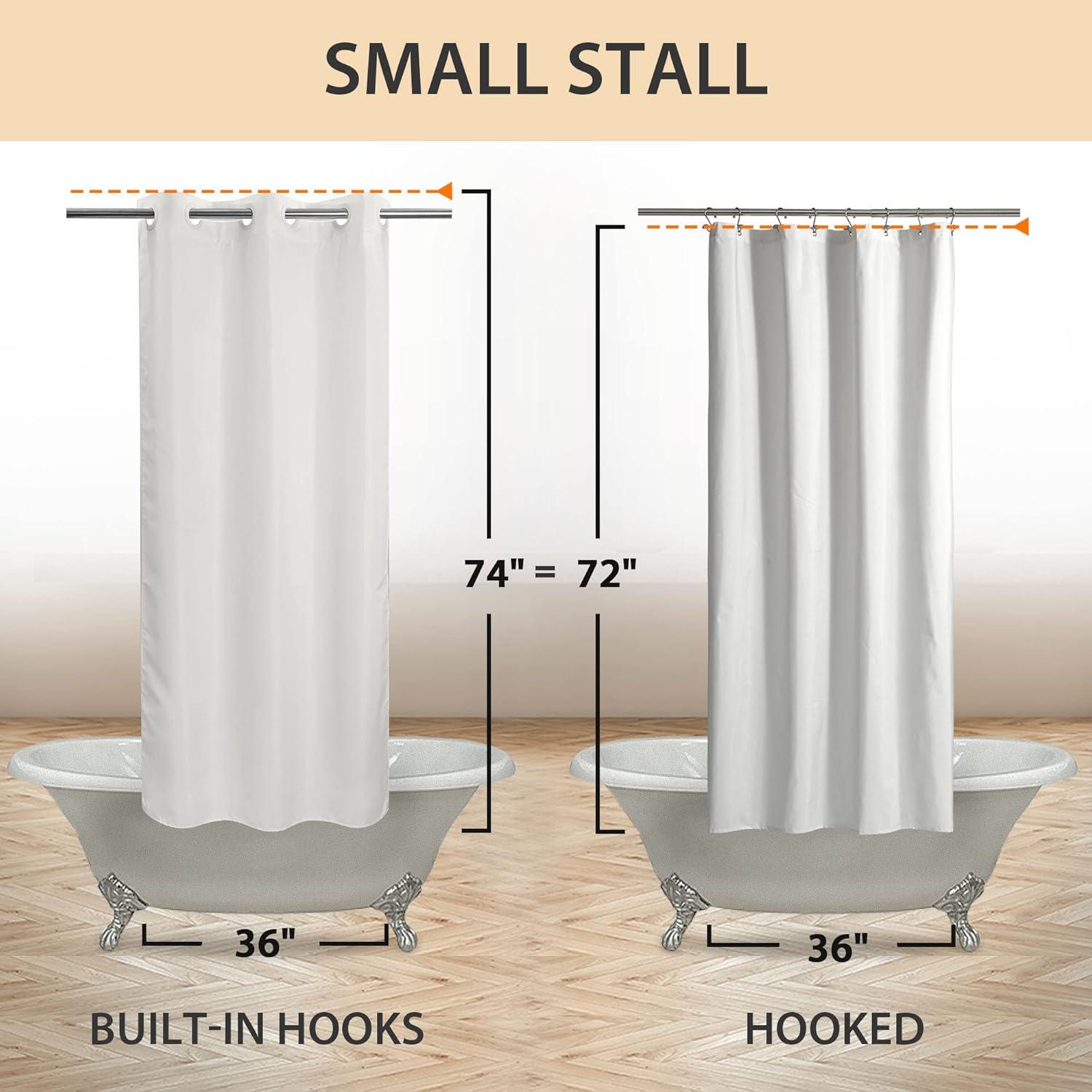 Cortina de Ducha River Dream 91.44x187.96 cm Impermeable Blanca