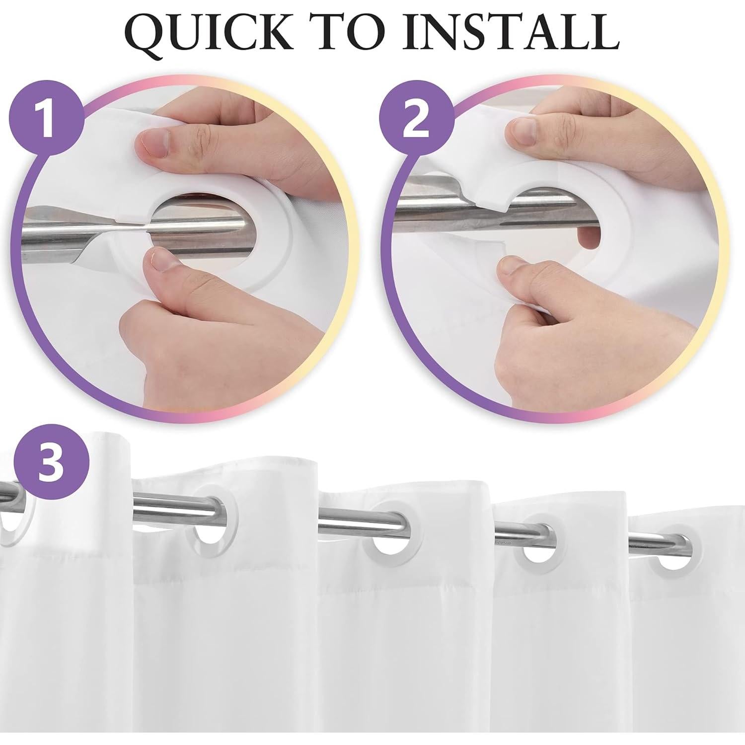 Cortina de Ducha River Dream 91.44x187.96 cm Impermeable Blanca