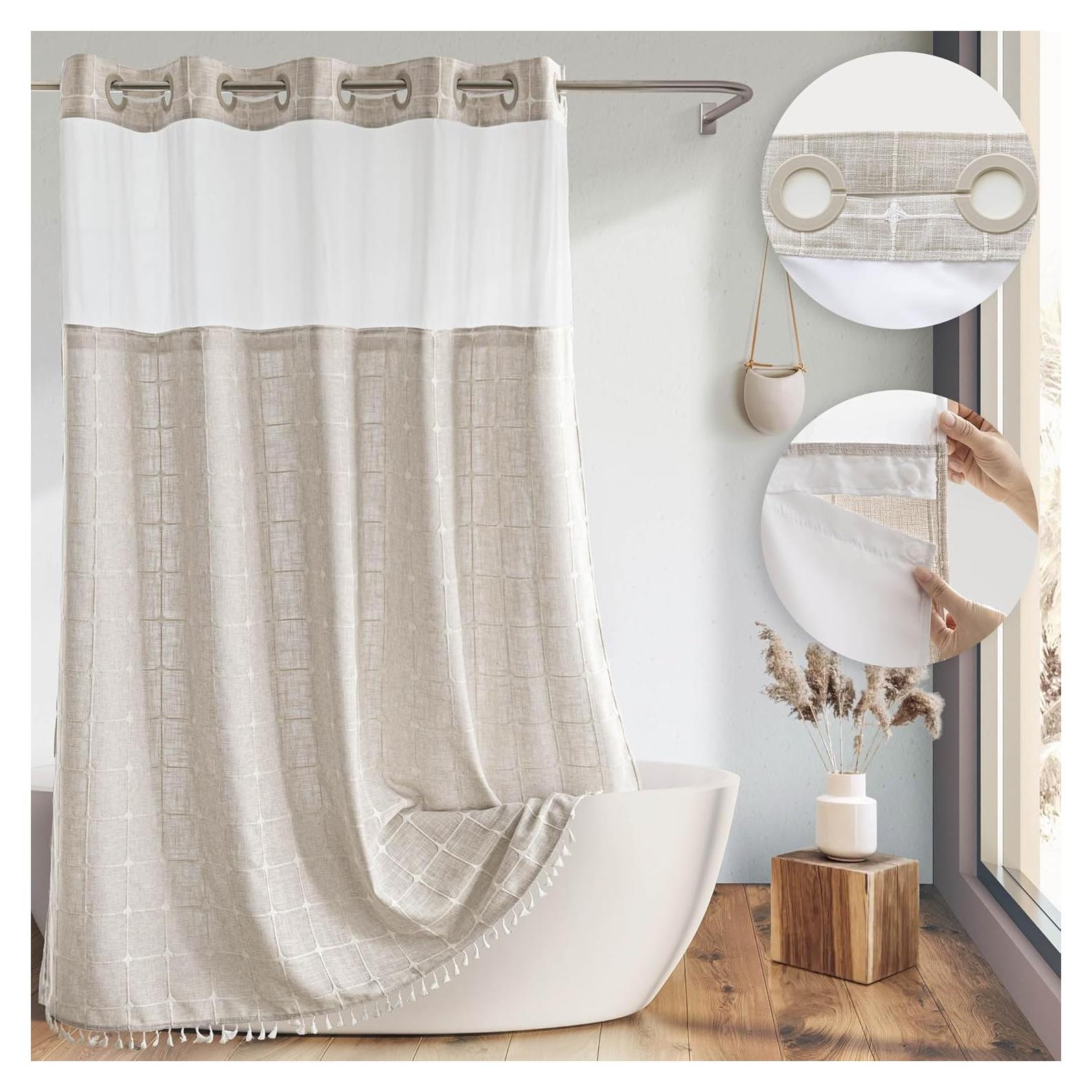 Cortina de Ducha Texturizada Lino River Dream 180x188 cm