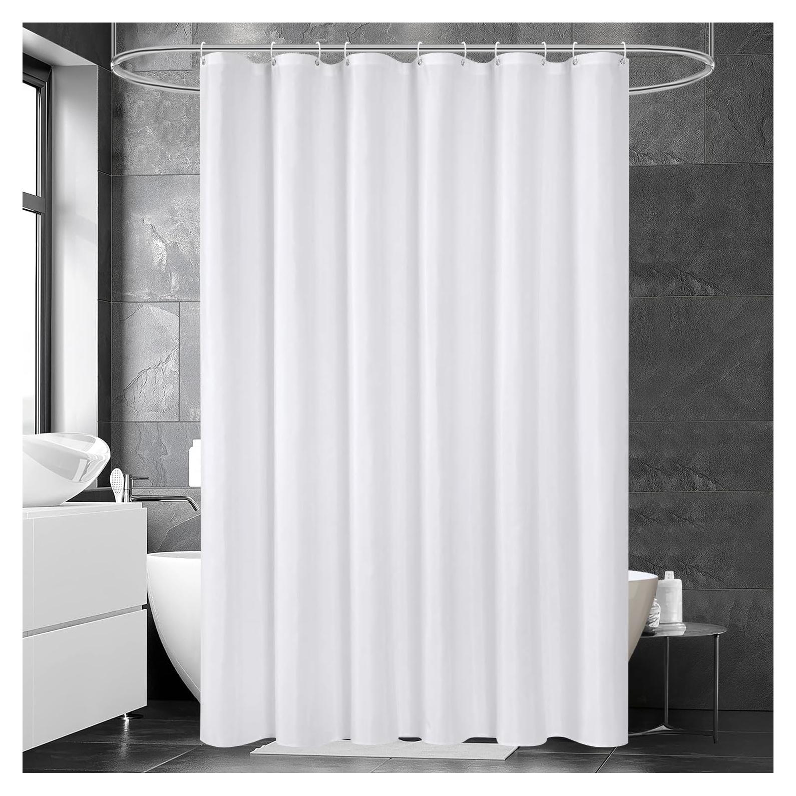 Cortina de Ducha UFRIDAY Blanca 152 x 183 cm Impermeable