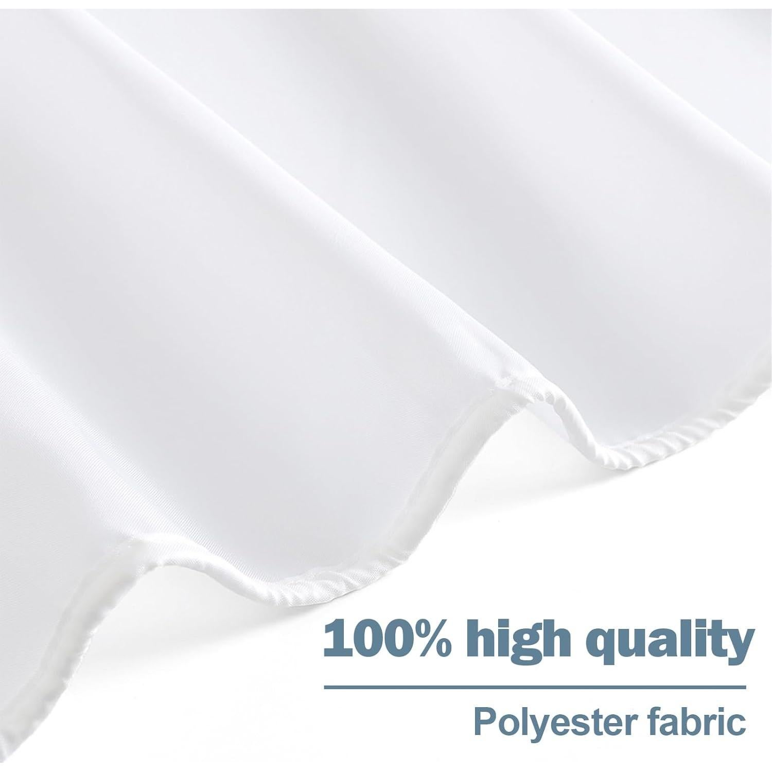 Cortina de Ducha UFRIDAY Blanca 152 x 183 cm Impermeable