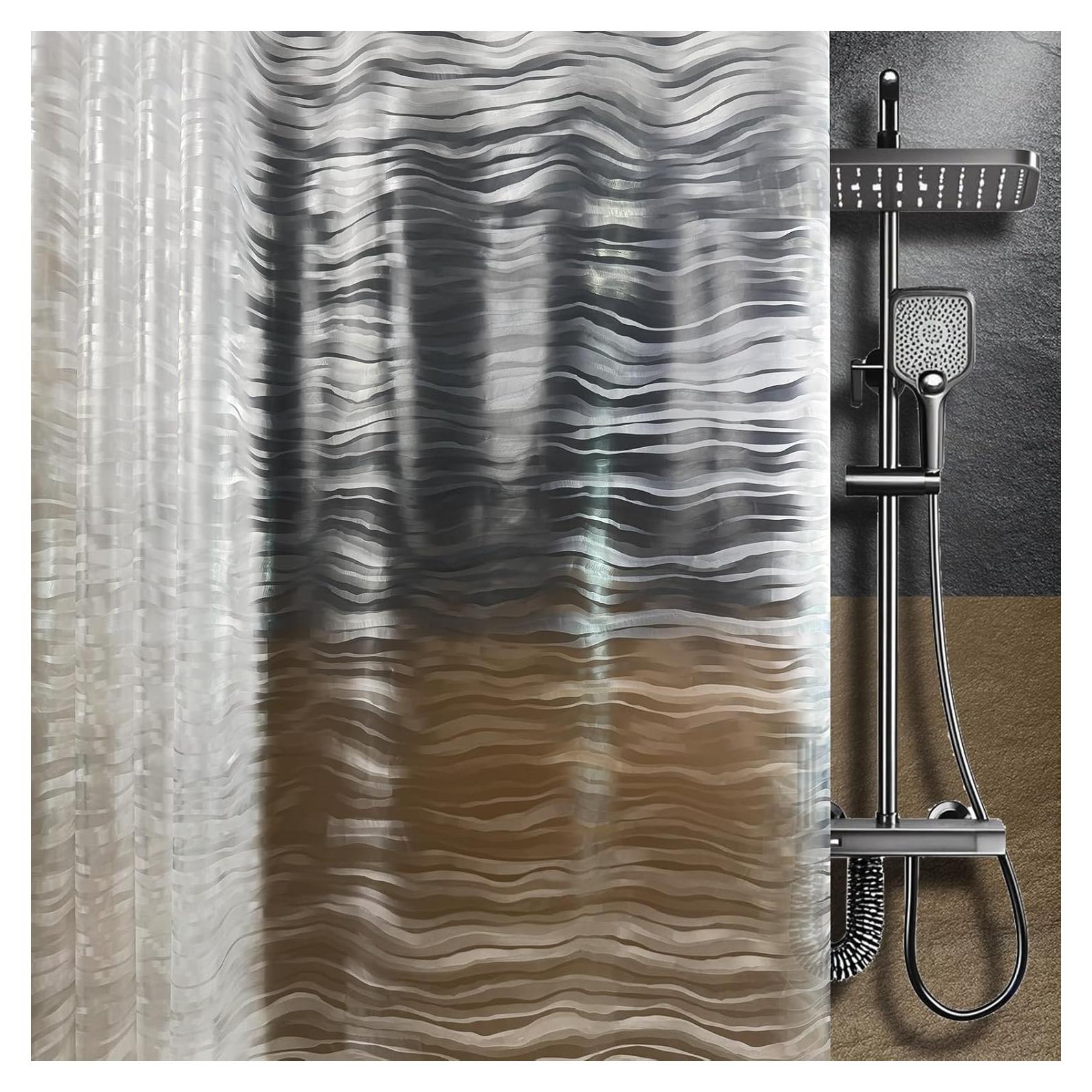 Funda de Ducha PEVA TRIMENGO 178x183 cm Impermeable Ondulada