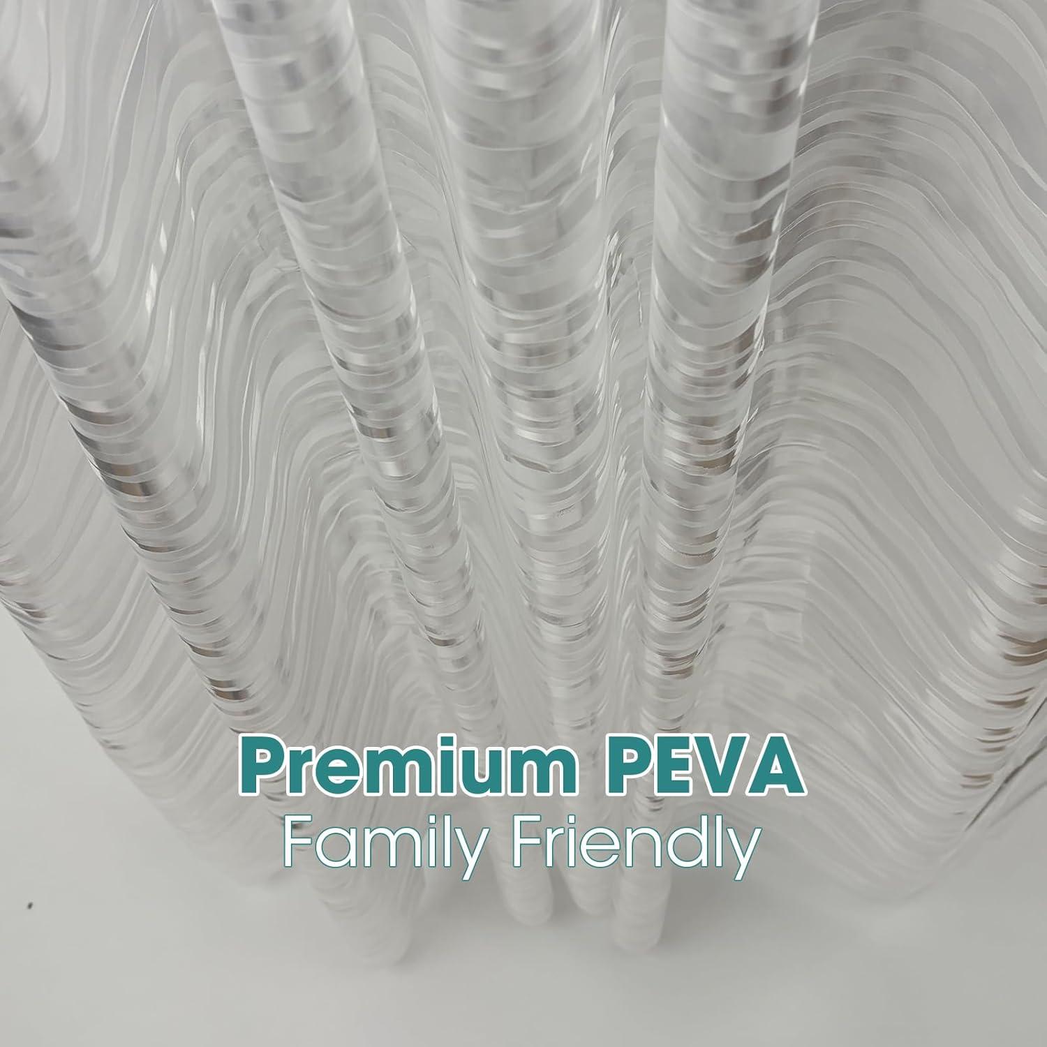 Funda de Ducha PEVA TRIMENGO 178x183 cm Impermeable Ondulada