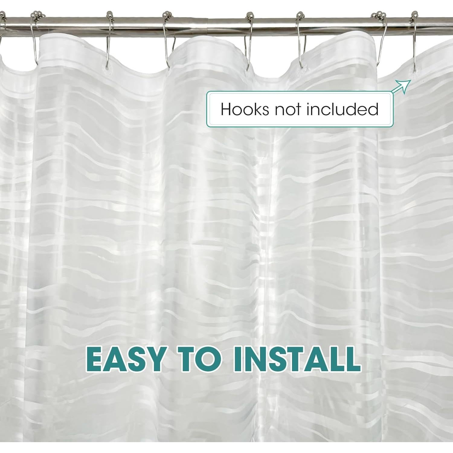 Funda de Ducha PEVA TRIMENGO 178x183 cm Impermeable Ondulada