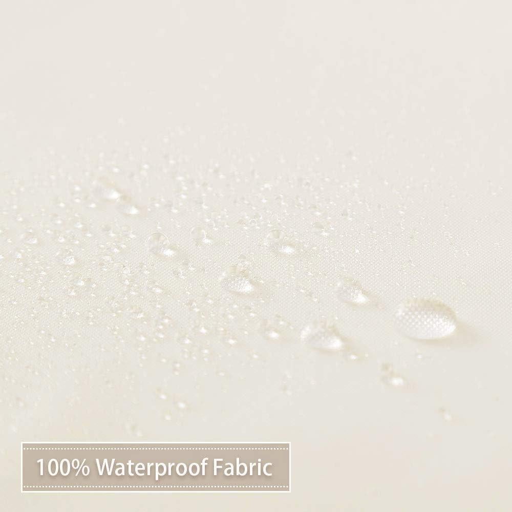 Cortina de Ducha CAROMIO 100% Impermeable Marfil 182.88x182.88 cm