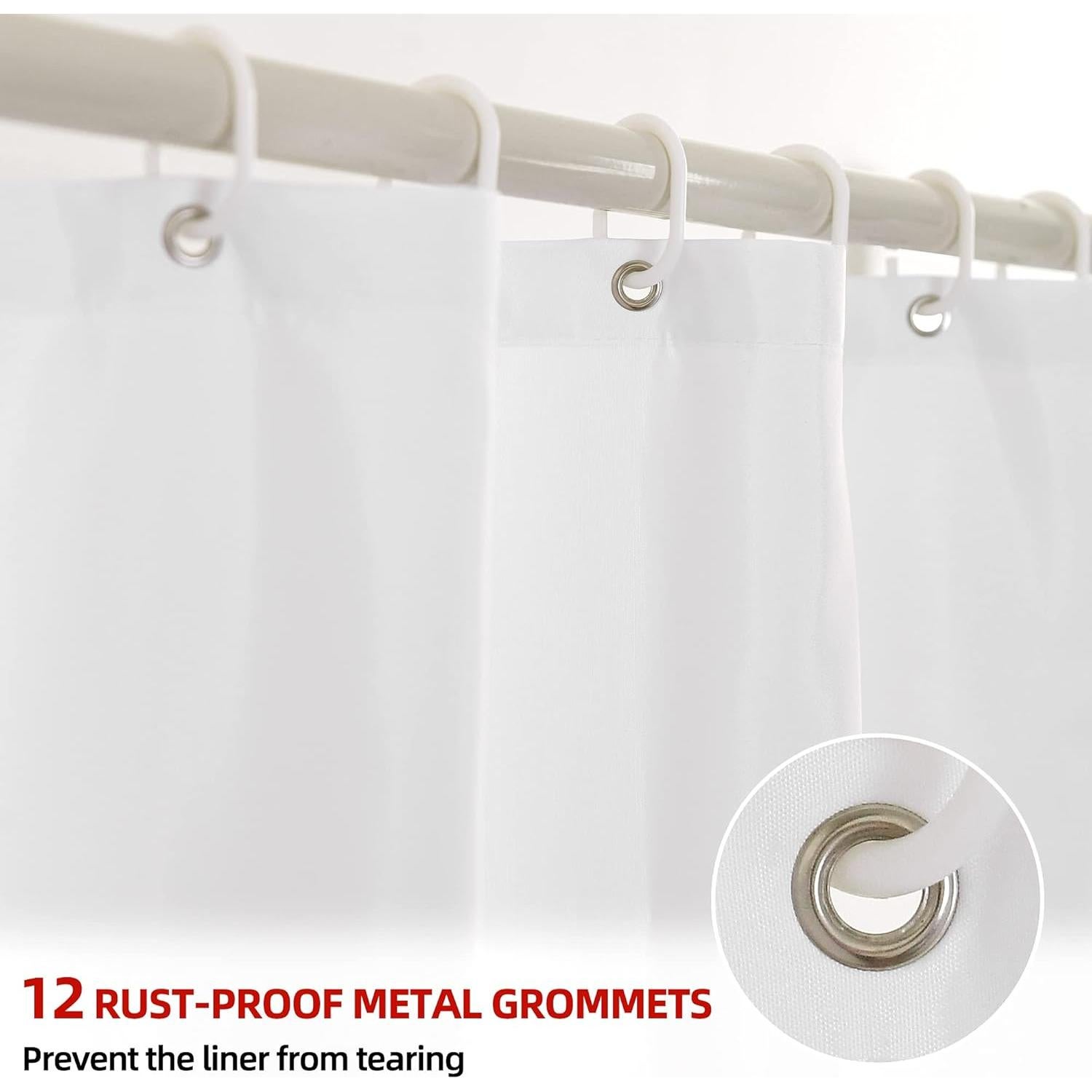 Cortina de Ducha YI & ZE Rosa Ombre 182.88x182.88 cm Impermeable