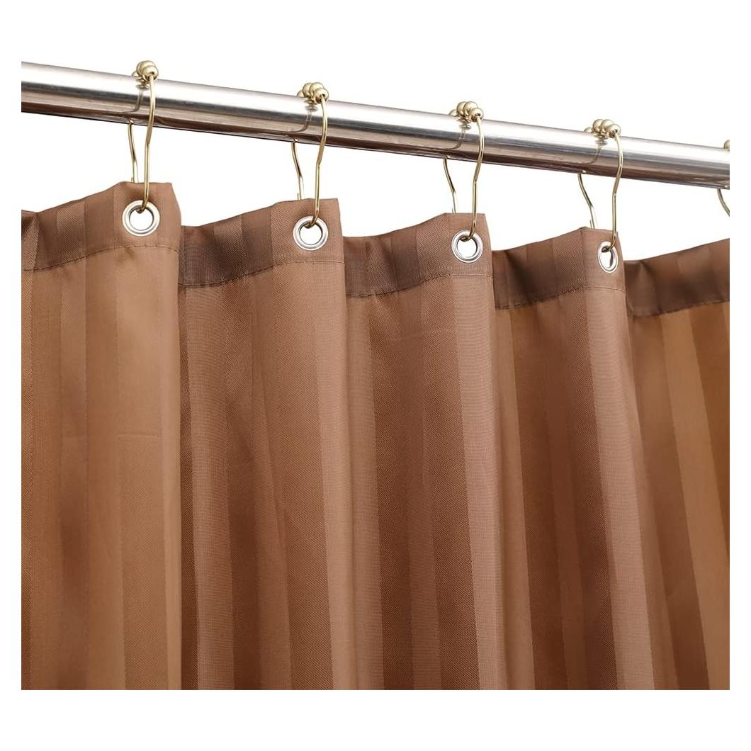 Cortina de Ducha Eazzier Bath 72x72" Impermeable Marrón