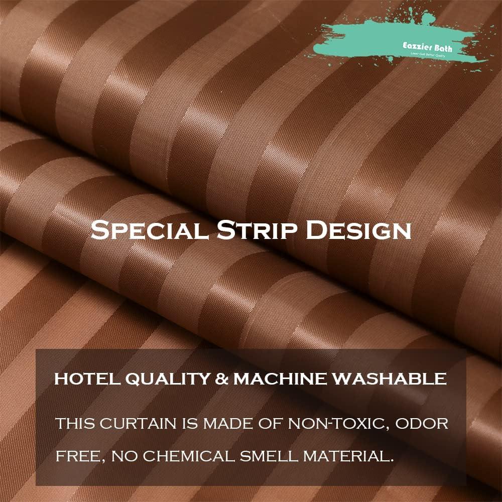 Cortina de Ducha Eazzier Bath 72x72" Impermeable Marrón