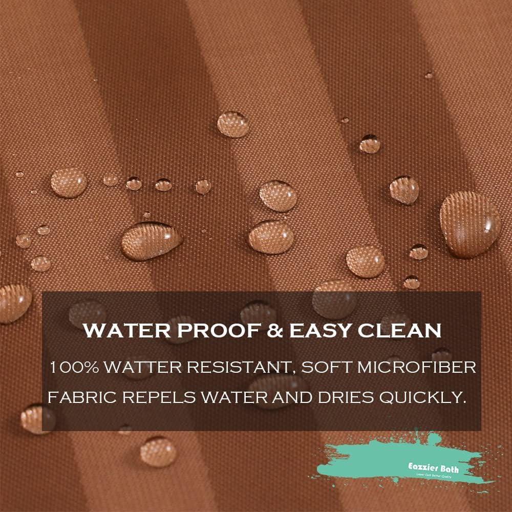 Cortina de Ducha Eazzier Bath 72x72" Impermeable Marrón