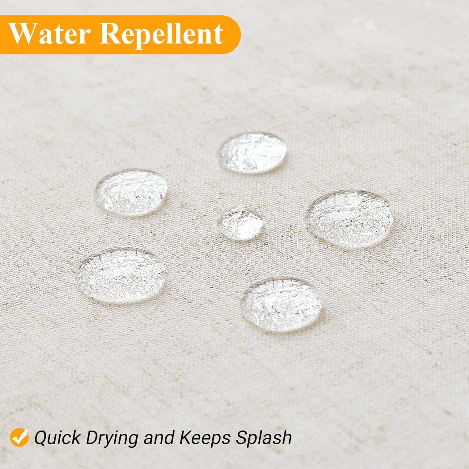 Cortina de Ducha de Lino Naturoom 180x180 cm Beige Boho