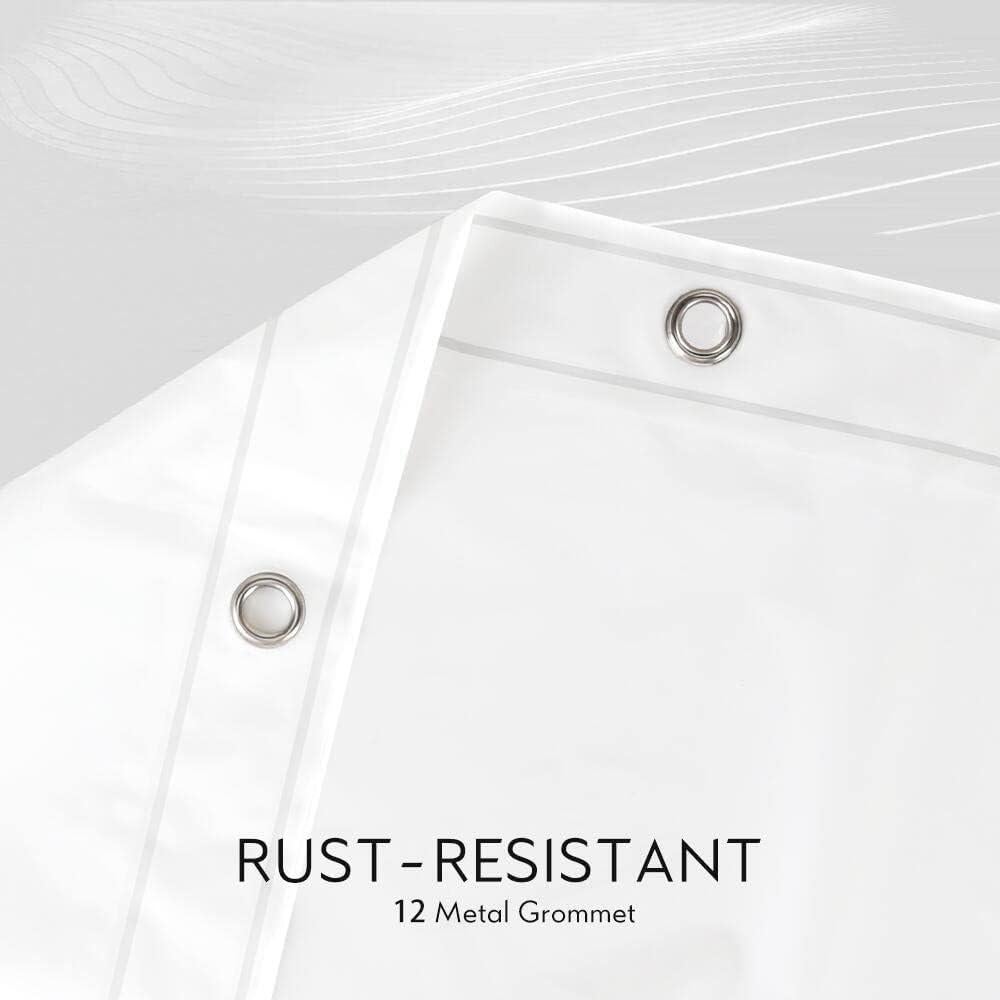 Forro de Cortina de Ducha FGY 180x180 cm Impermeable PEVA Blanco