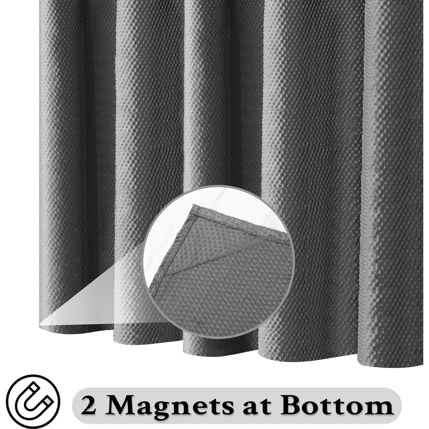 Cortina de Ducha de Tela Gris Tititex 182.88x182.88 cm Impermeable