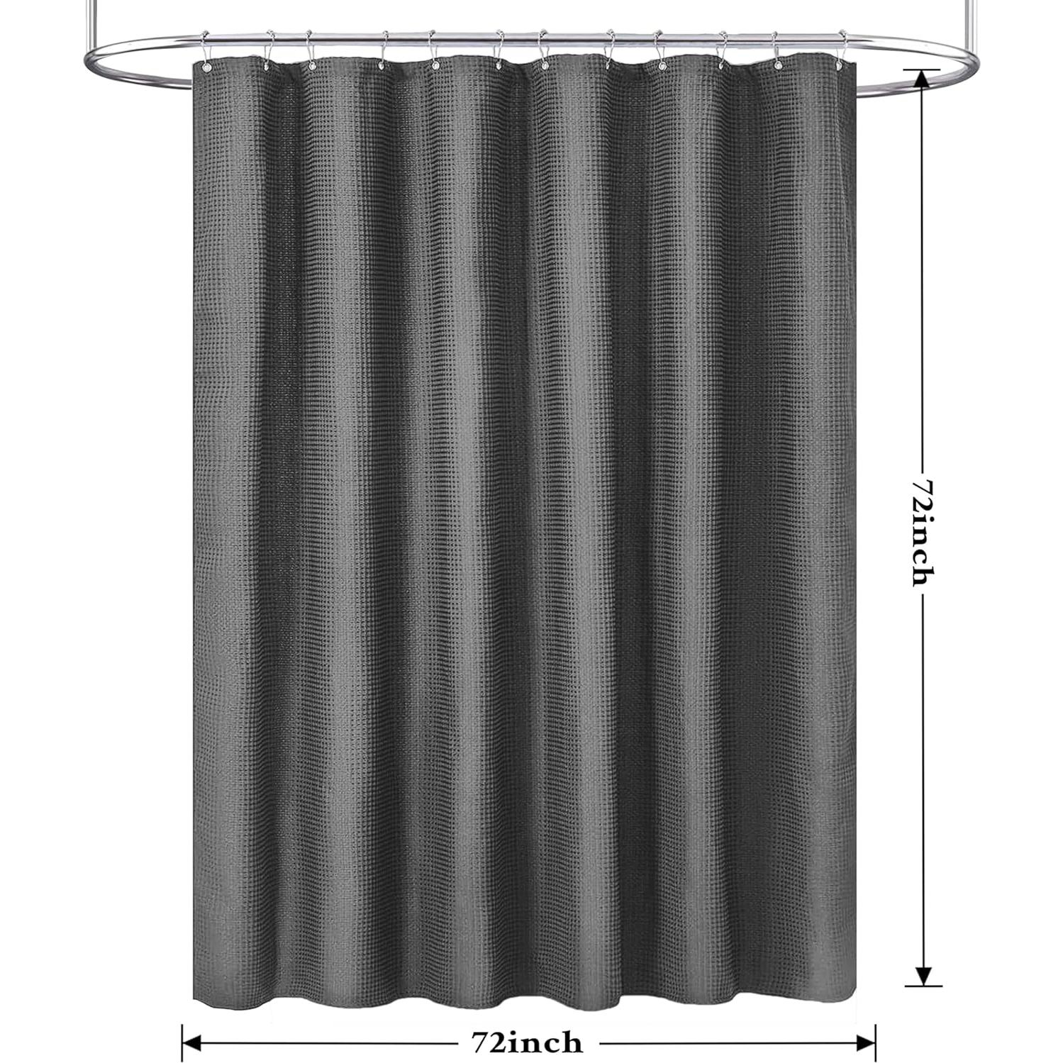 Cortina de Ducha de Tela Gris Tititex 182.88x182.88 cm Impermeable