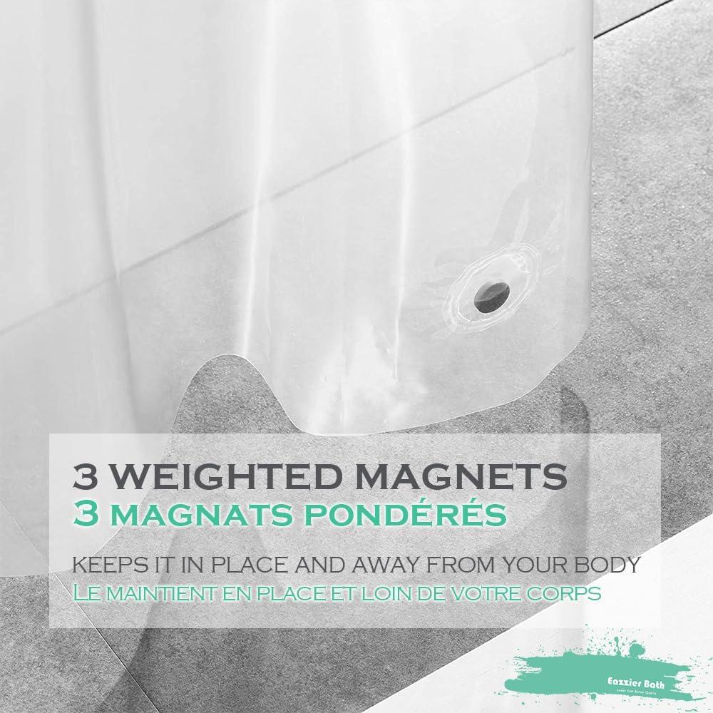 Forro de Ducha Eazzier Bath 72x72 cm PEVA Transparente