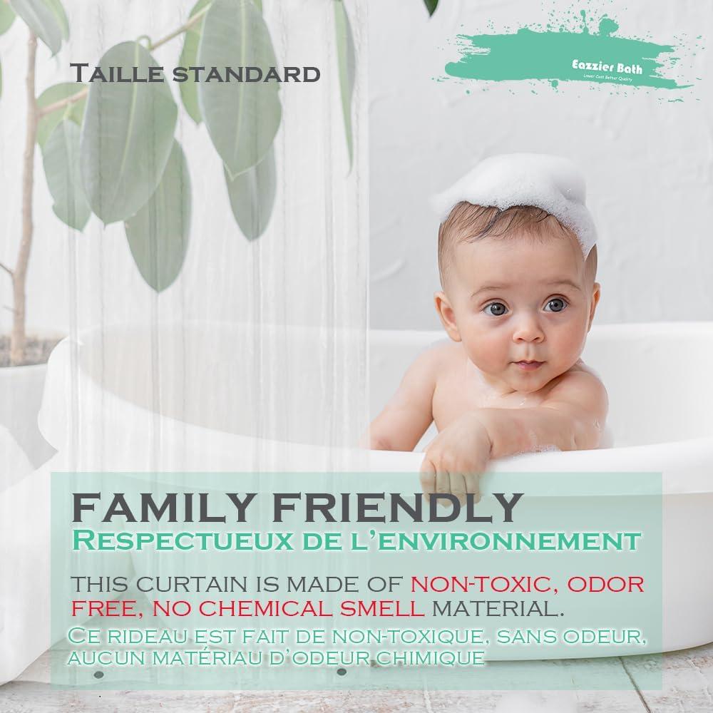 Forro de Ducha Eazzier Bath 72x72 cm PEVA Transparente