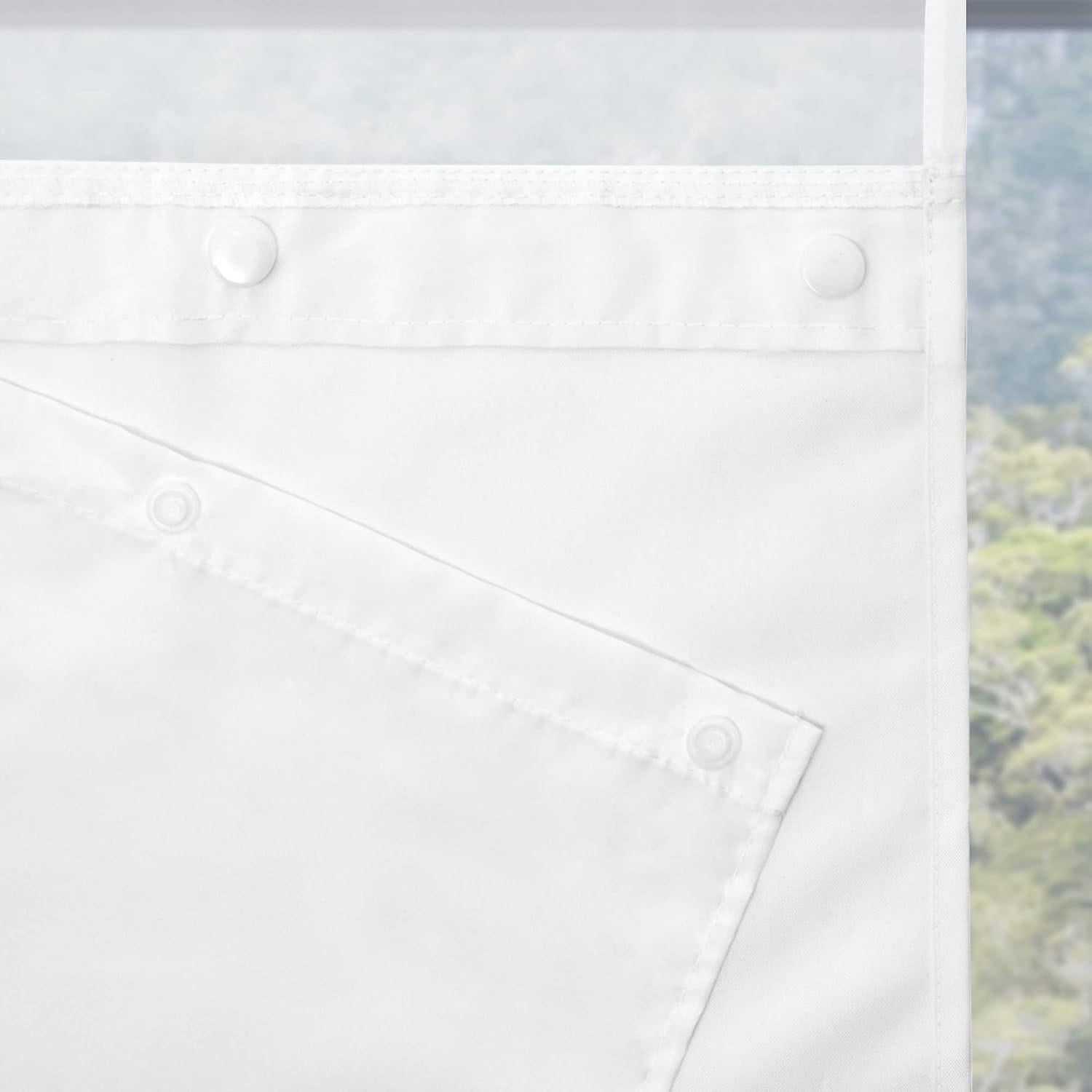 Cortina de Ducha River Dream Sin Ganchos 180 x 188 cm Blanca